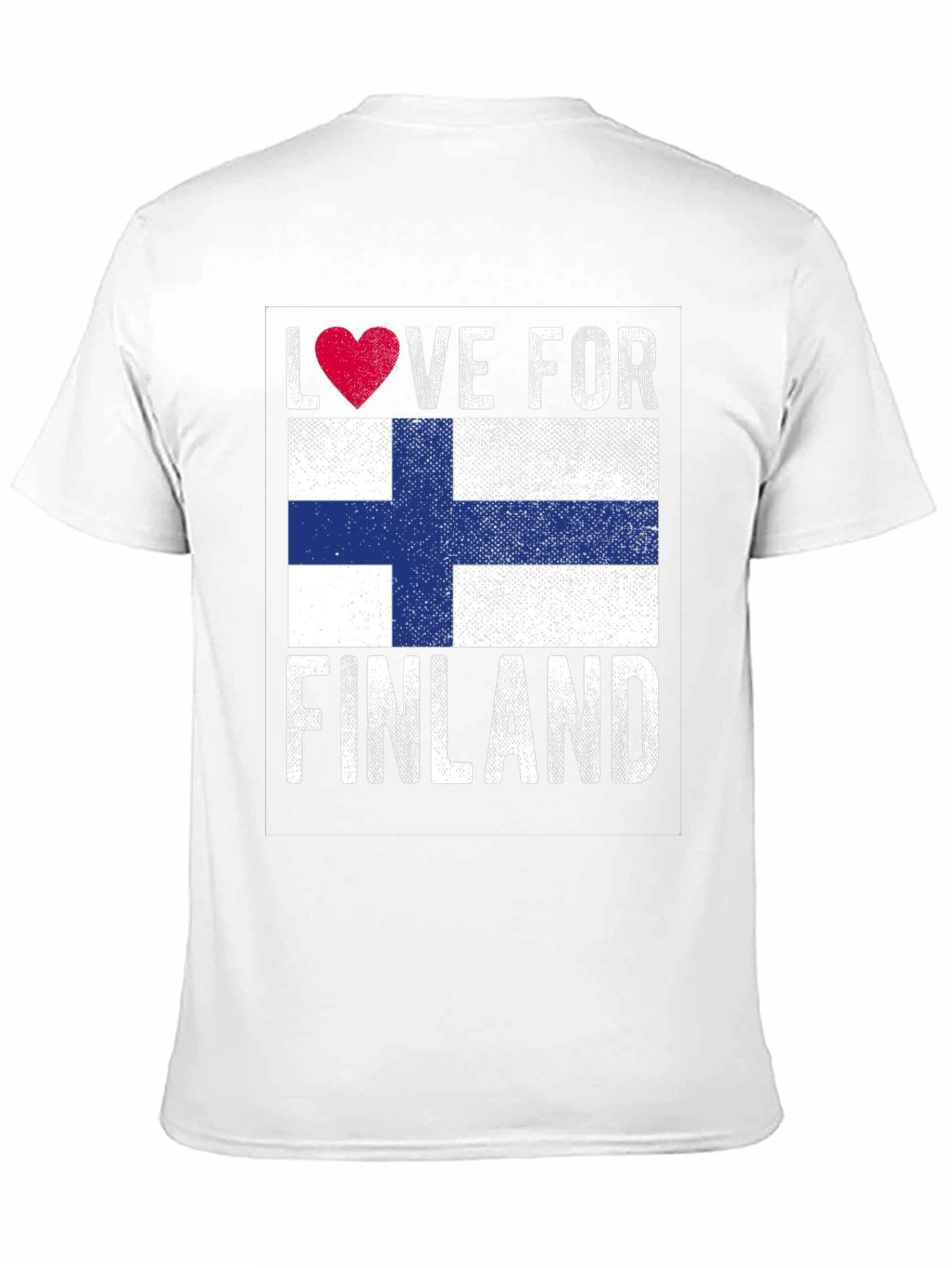 Camiseta Amor Por Finlandia Diseño Bandera Finlandesa