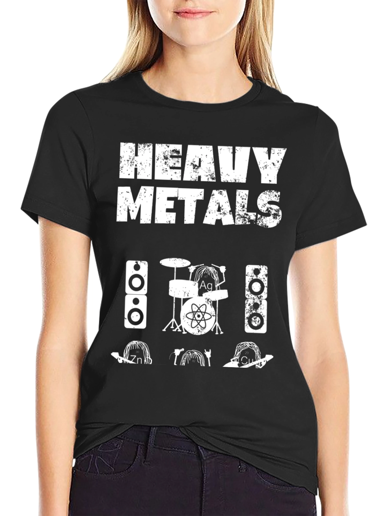 Camiseta Heavy Metals - Diseño Química y Música