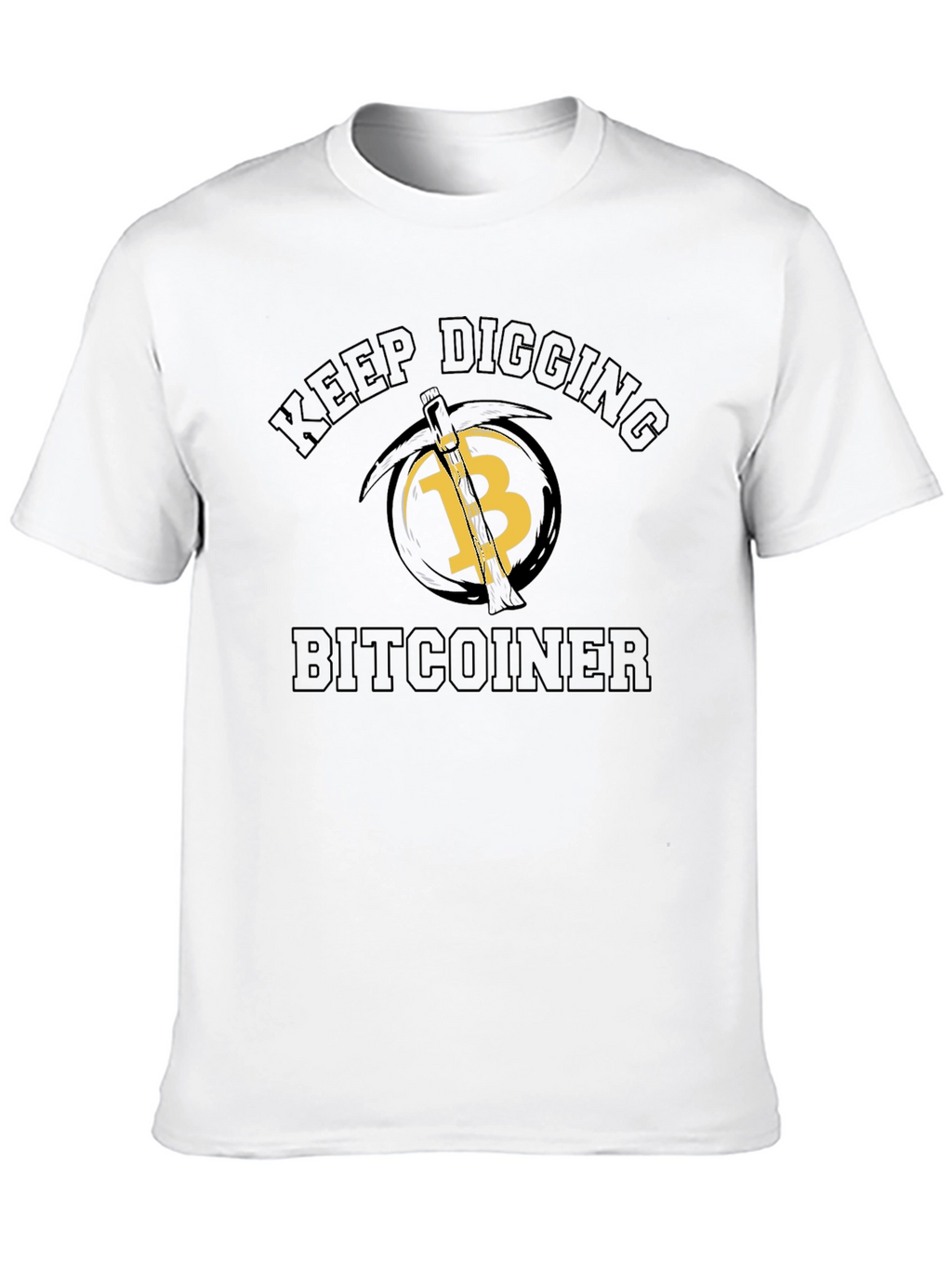 Camiseta Hombre Bitcoin Keep Digging - Negra