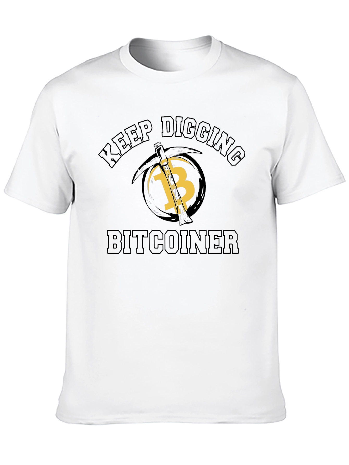 Camiseta Hombre Bitcoin Keep Digging - Negra