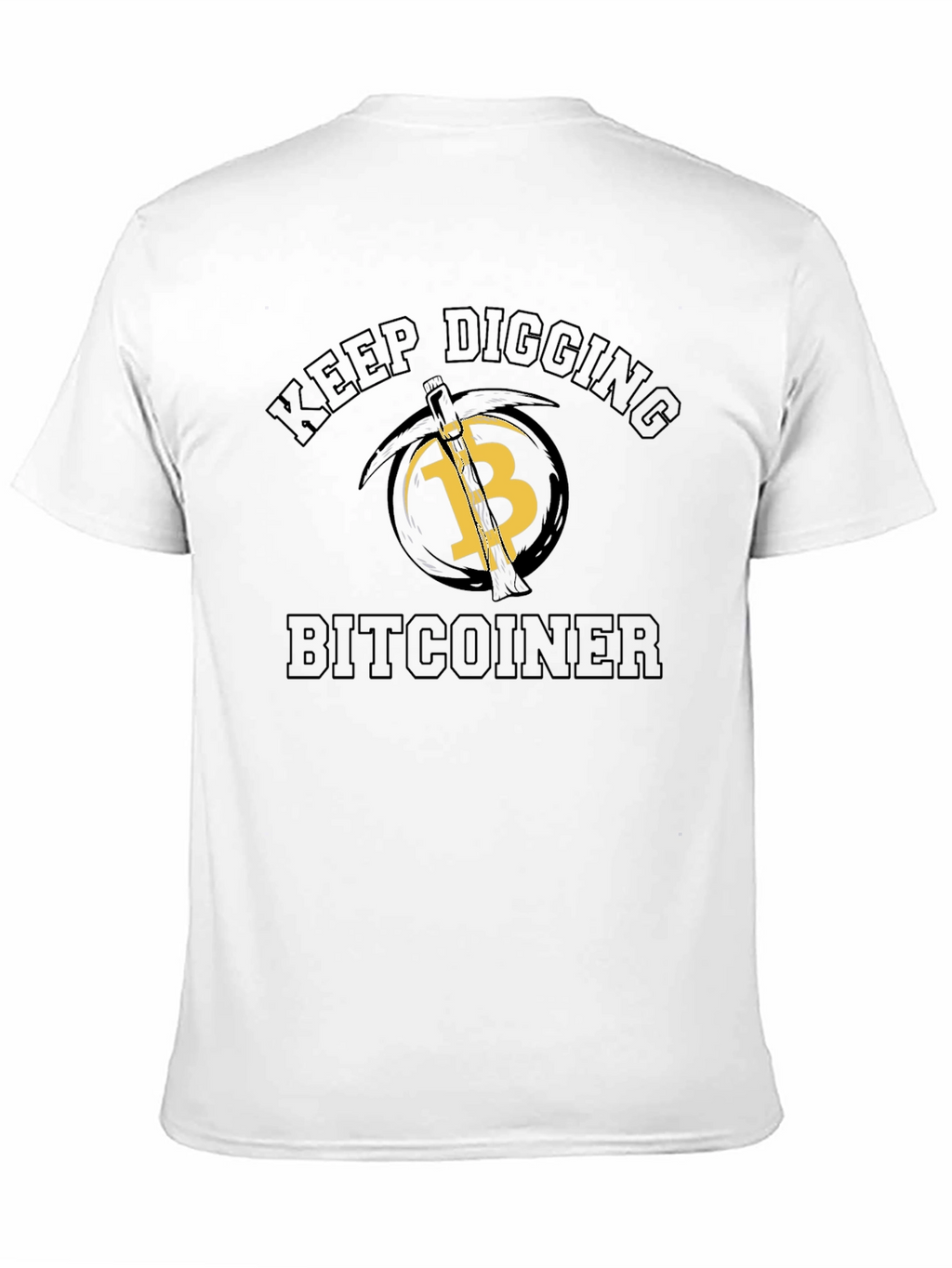 Camiseta Hombre Bitcoin Keep Digging - Negra