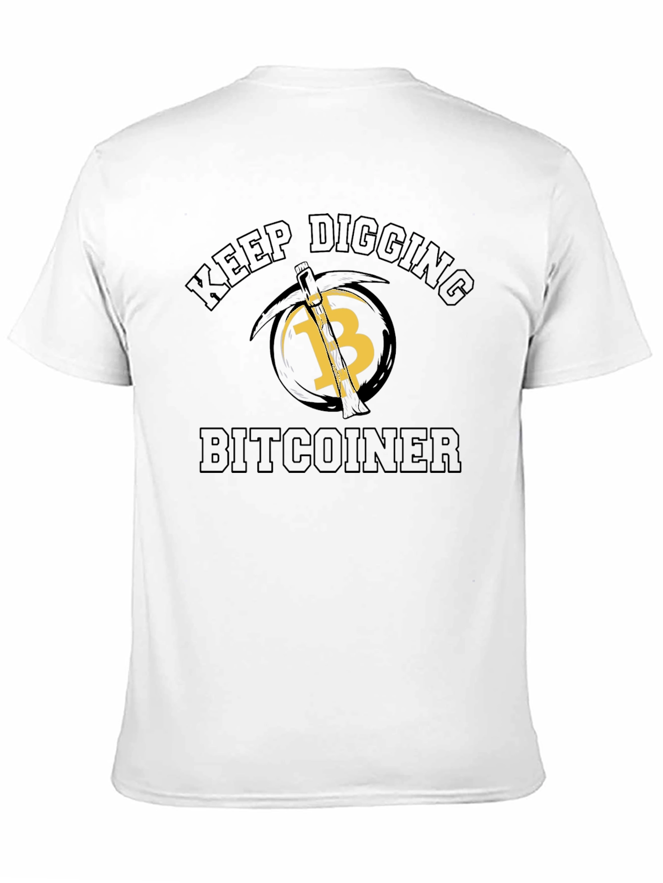Camiseta Hombre Bitcoin Keep Digging - Negra