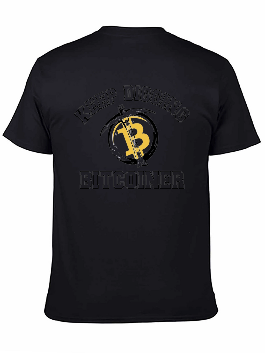 Camiseta Hombre Bitcoin Keep Digging - Negra
