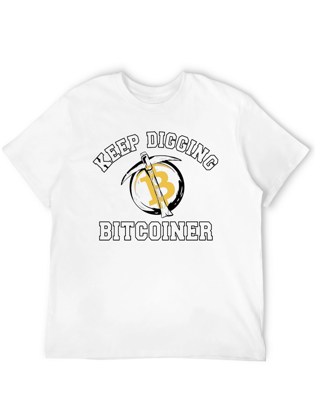 Camiseta Hombre Bitcoin Keep Digging - Negra