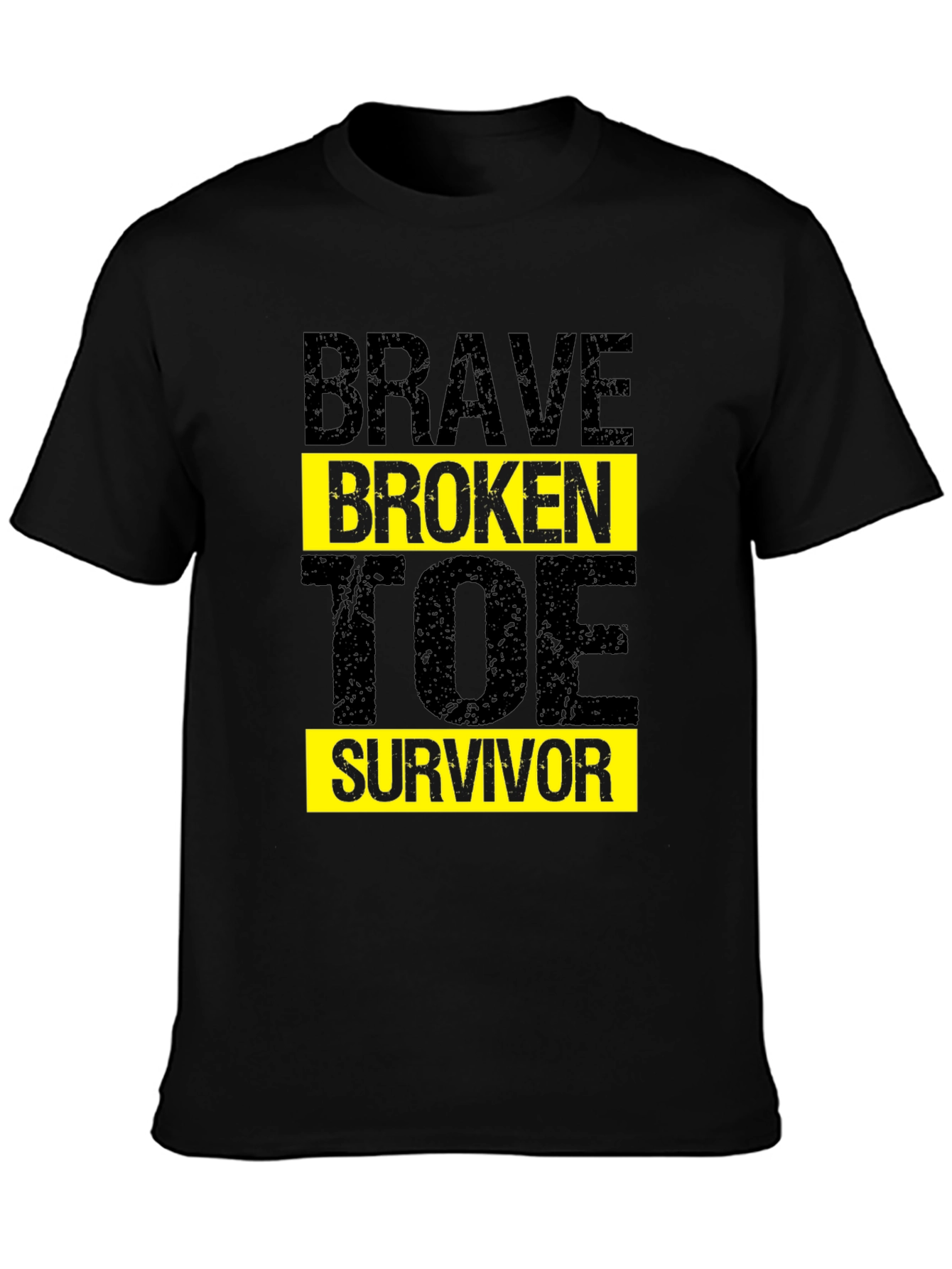 Camiseta Negra Brave Broken Toe Survivor