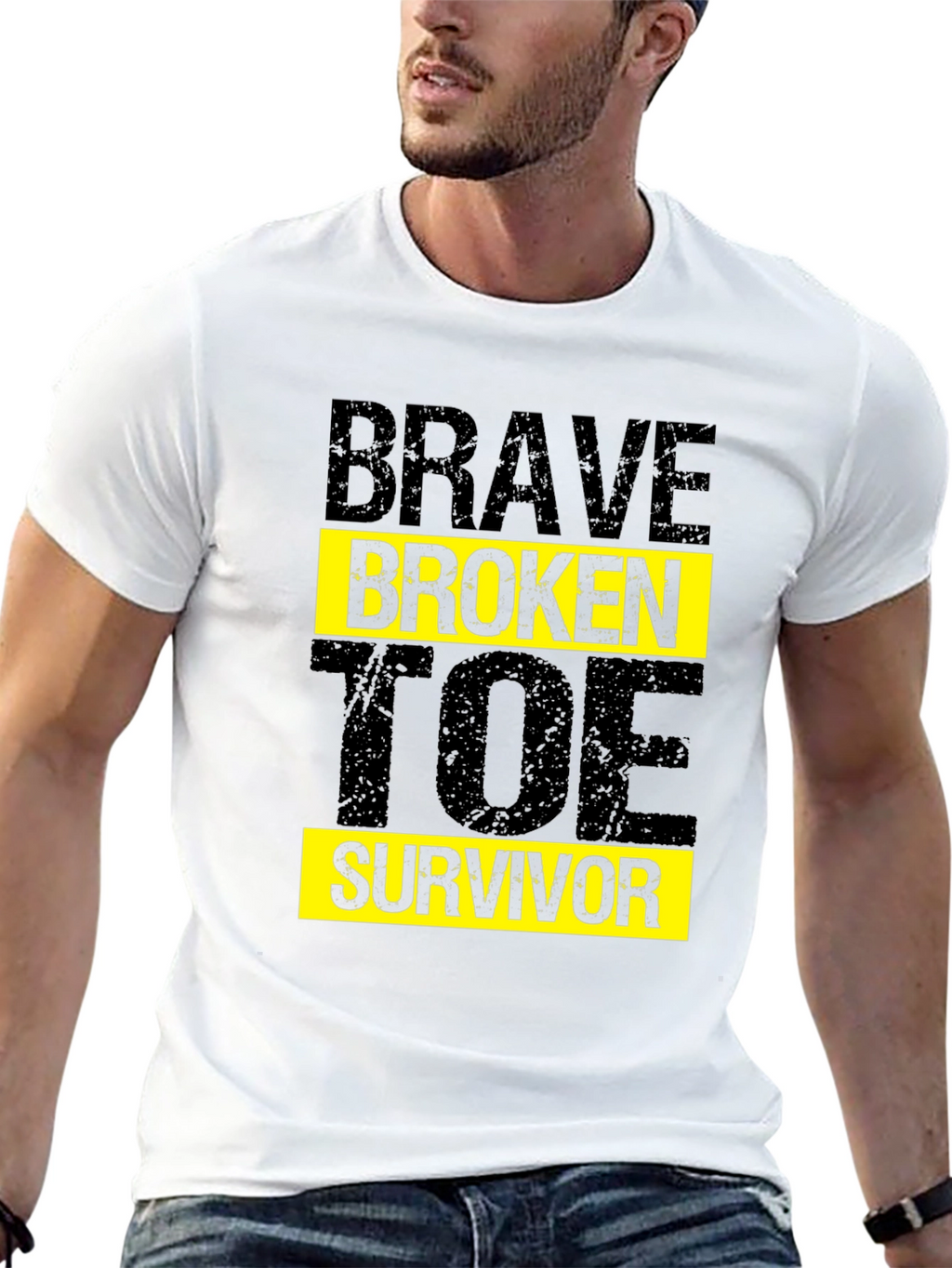 Camiseta Negra Brave Broken Toe Survivor