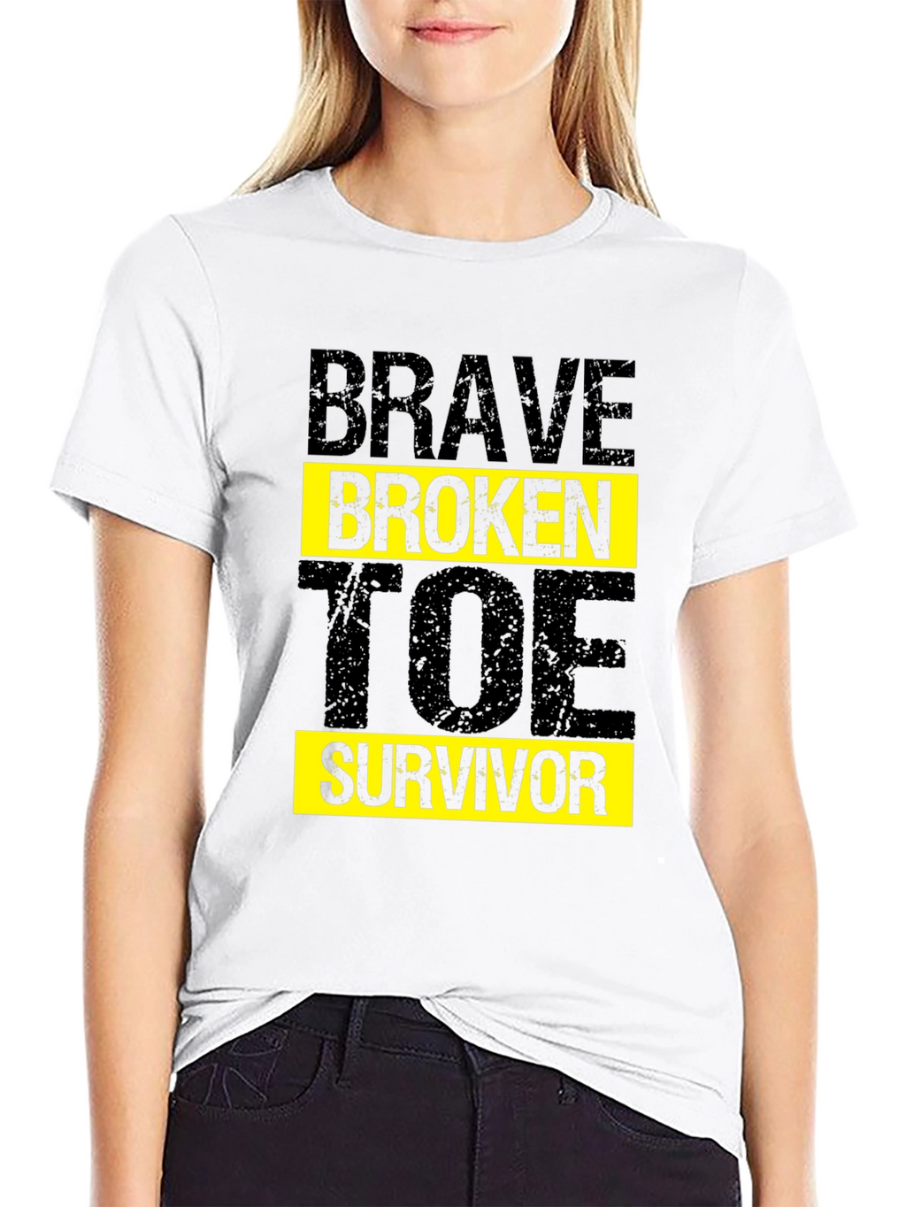 Camiseta Negra Brave Broken Toe Survivor
