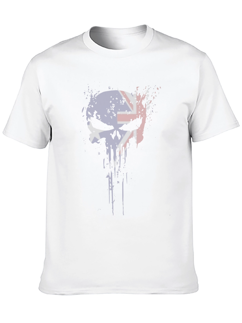 Camiseta Negra Calavera Bandera Reino Unido