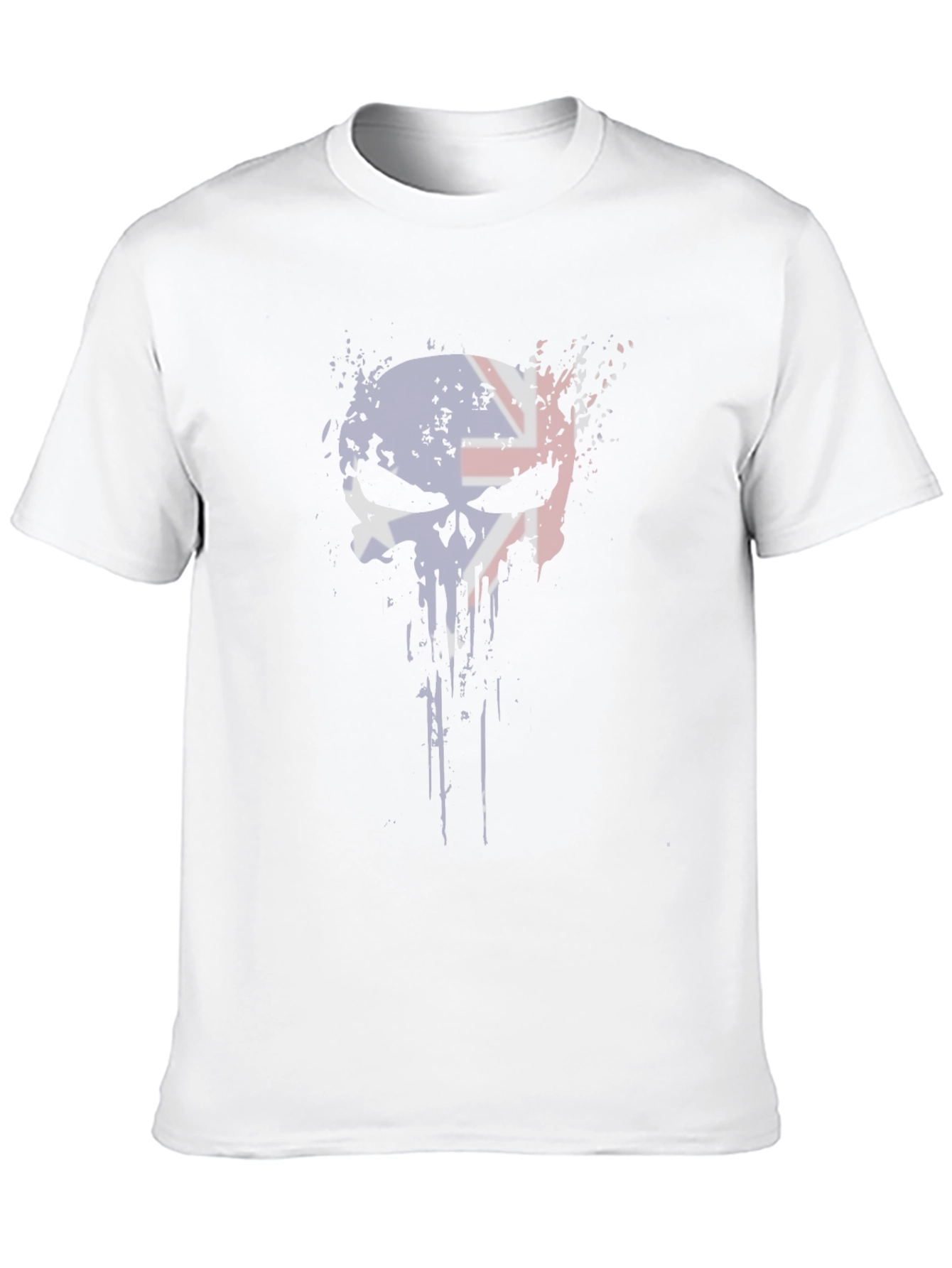 Camiseta Negra Calavera Bandera Reino Unido