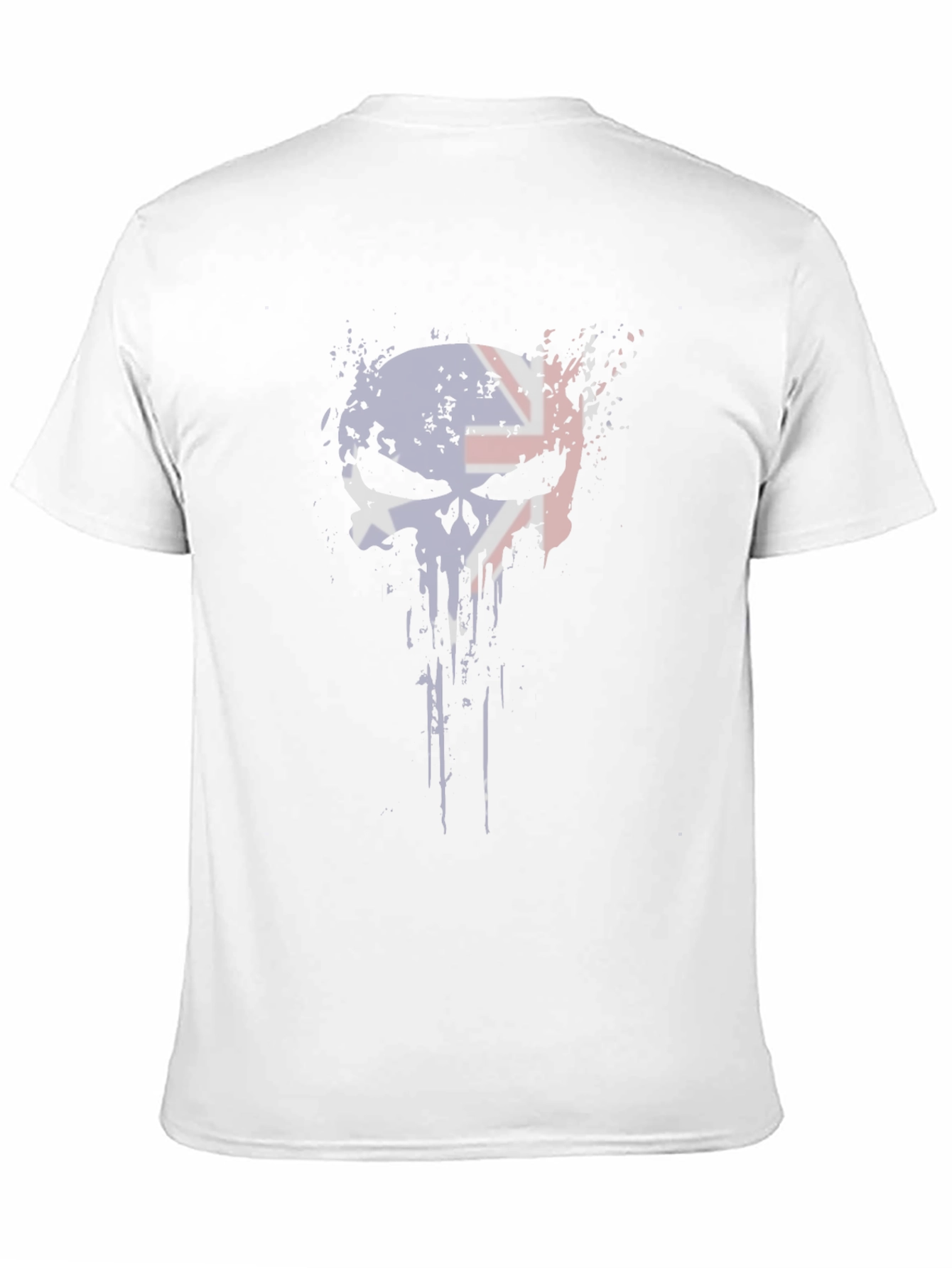 Camiseta Negra Calavera Bandera Reino Unido