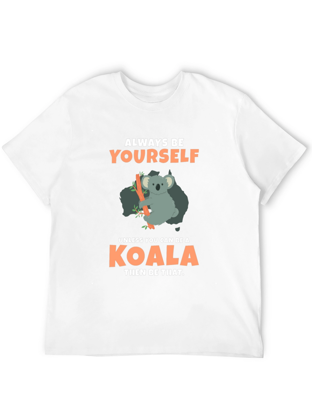 Camiseta Negra con Diseño de Koala Divertido