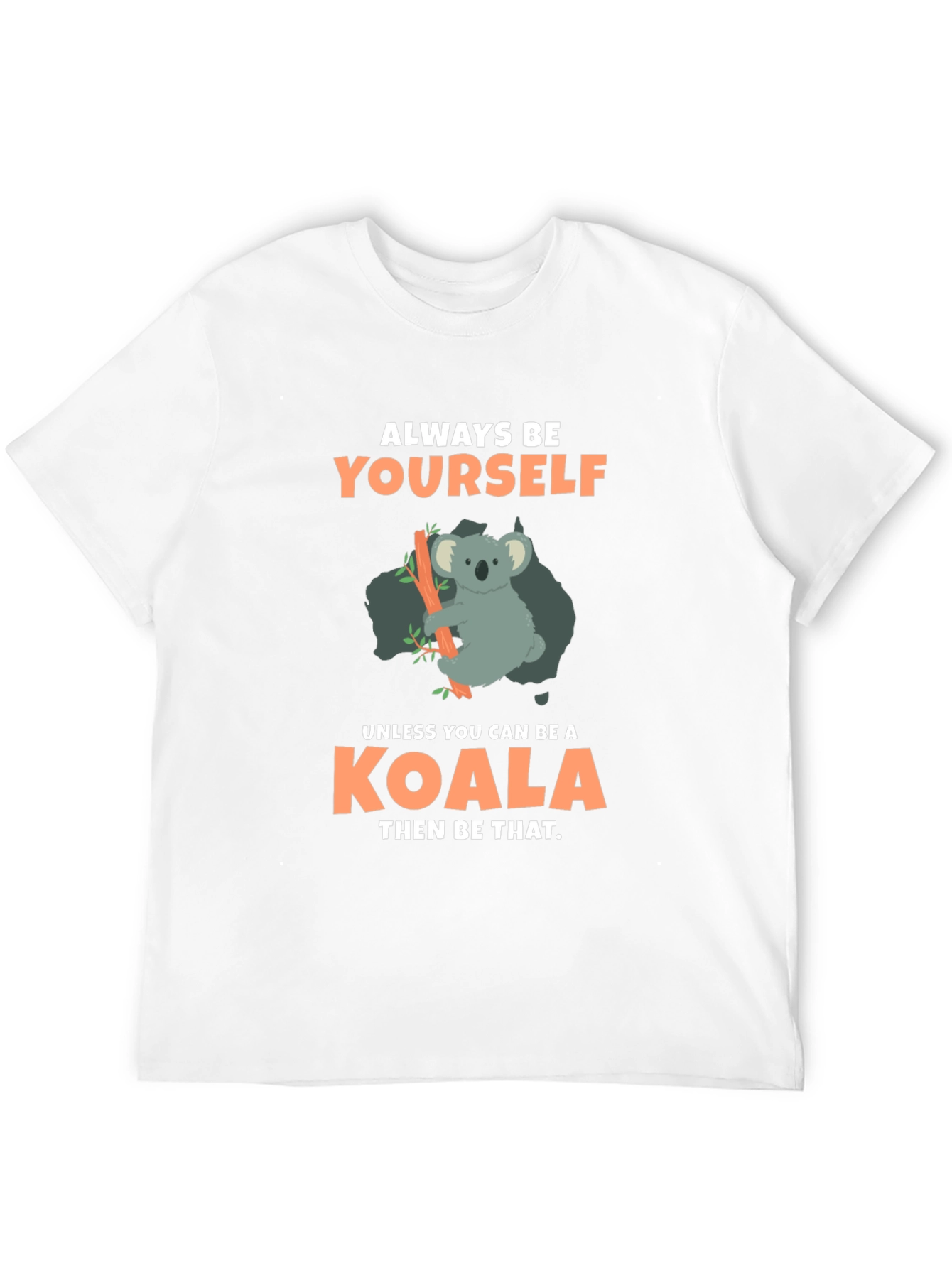 Camiseta Negra con Diseño de Koala Divertido