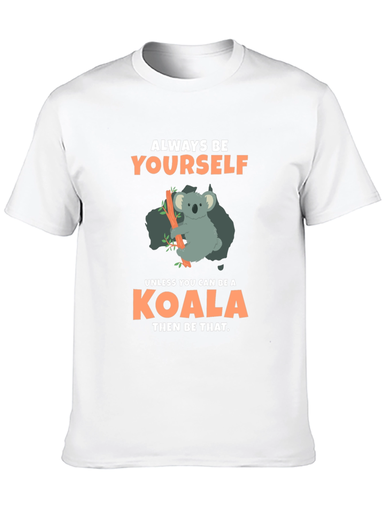 Camiseta Negra con Diseño de Koala Divertido