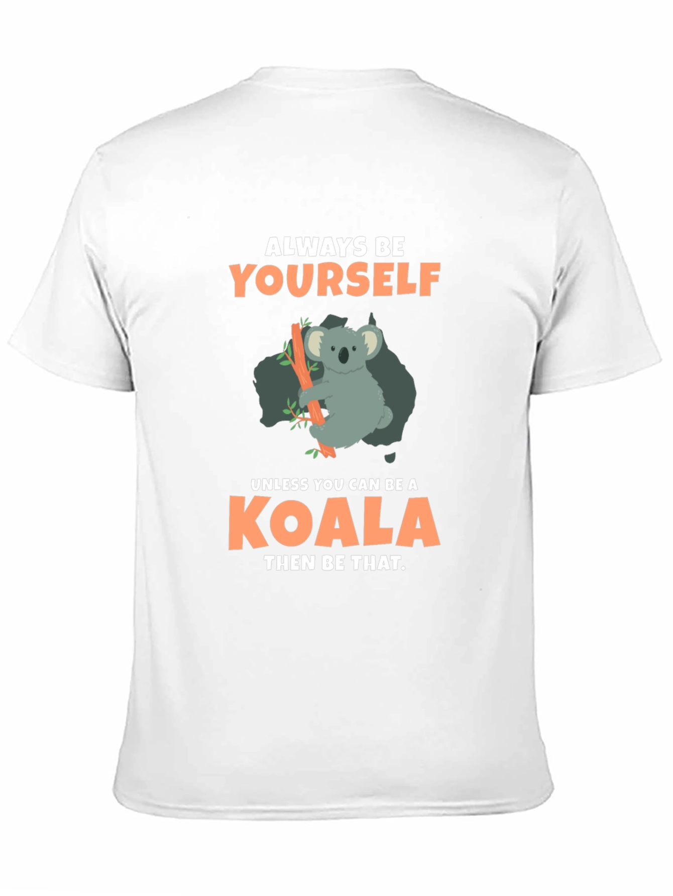Camiseta Negra con Diseño de Koala Divertido