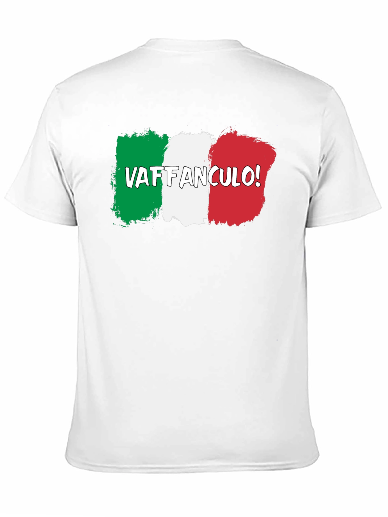 Camiseta Negra con Diseño Bandera Italiana Vaffanculo!