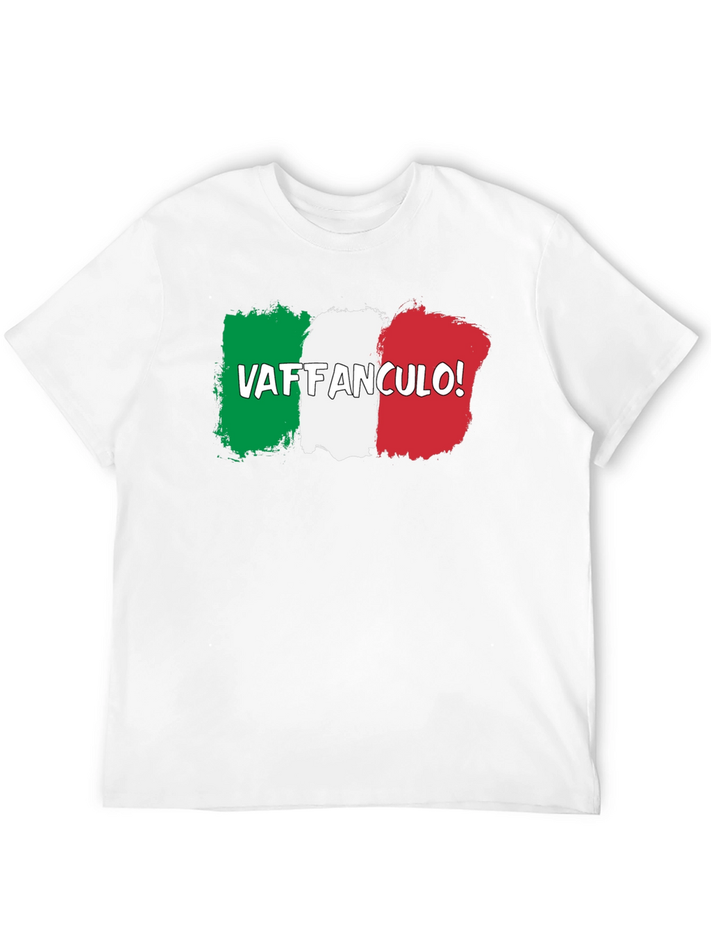 Camiseta Negra con Diseño Bandera Italiana Vaffanculo!