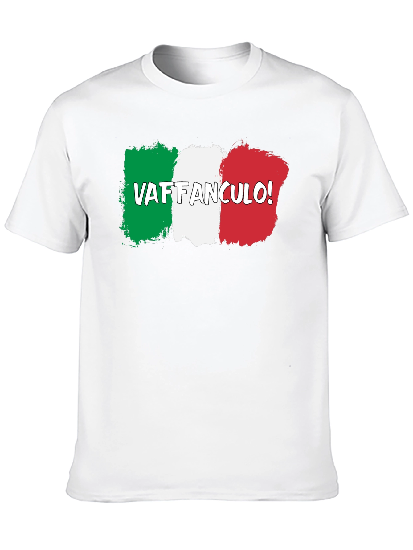Camiseta Negra con Diseño Bandera Italiana Vaffanculo!