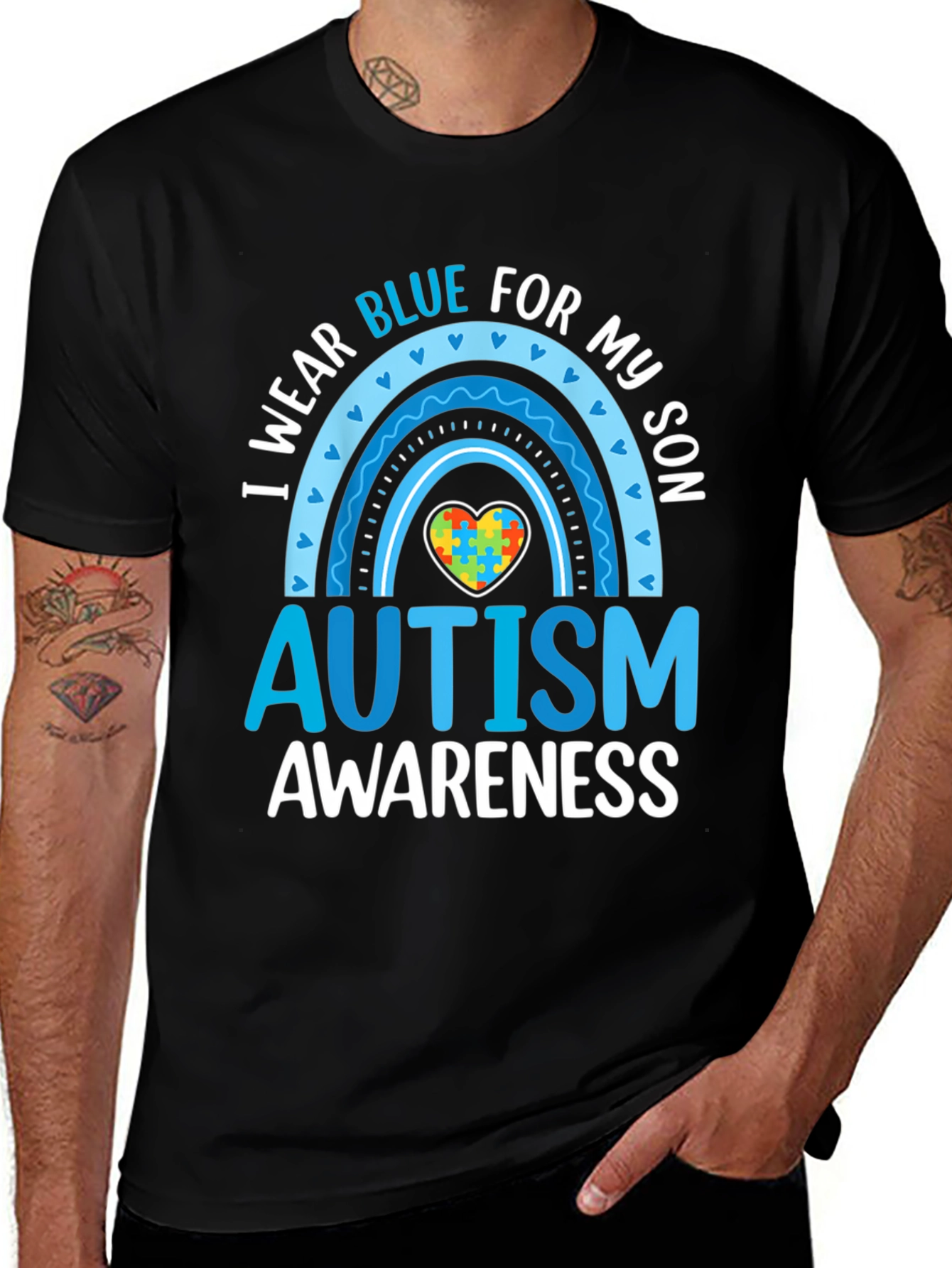 Camiseta Azul para Concientización del Autismo