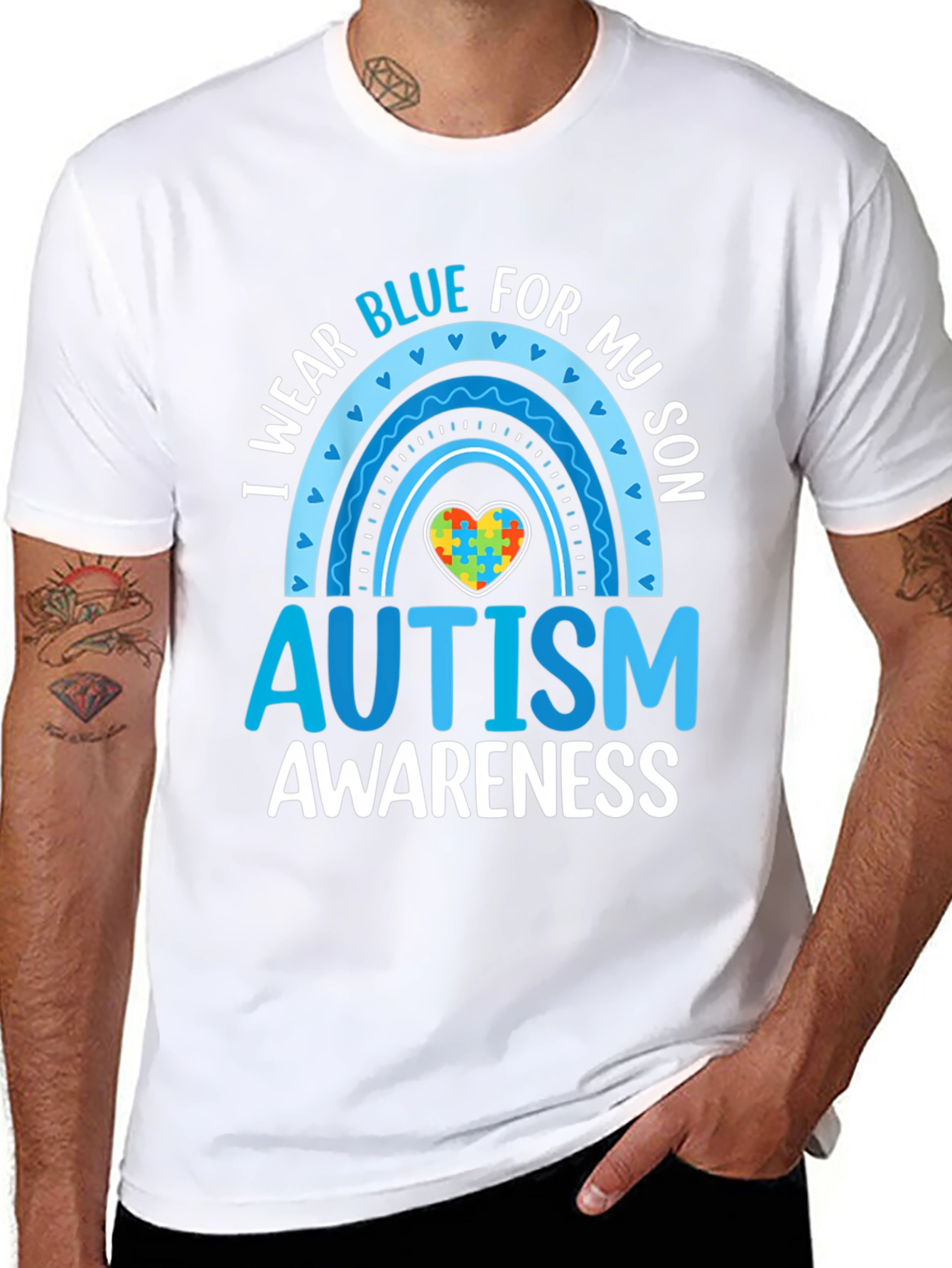 Camiseta Azul para Concientización del Autismo