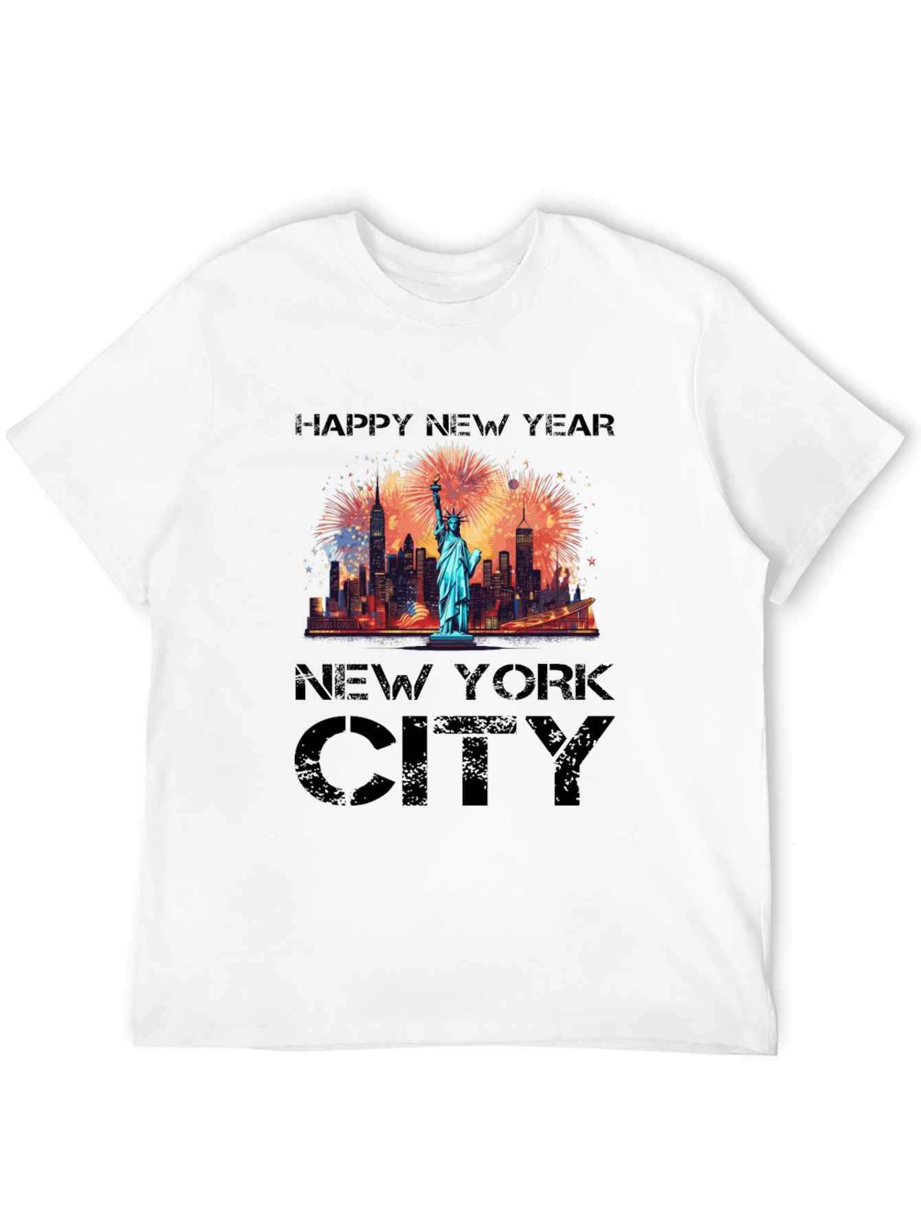 Camiseta Hombre Año Nuevo Ciudad de Nueva York