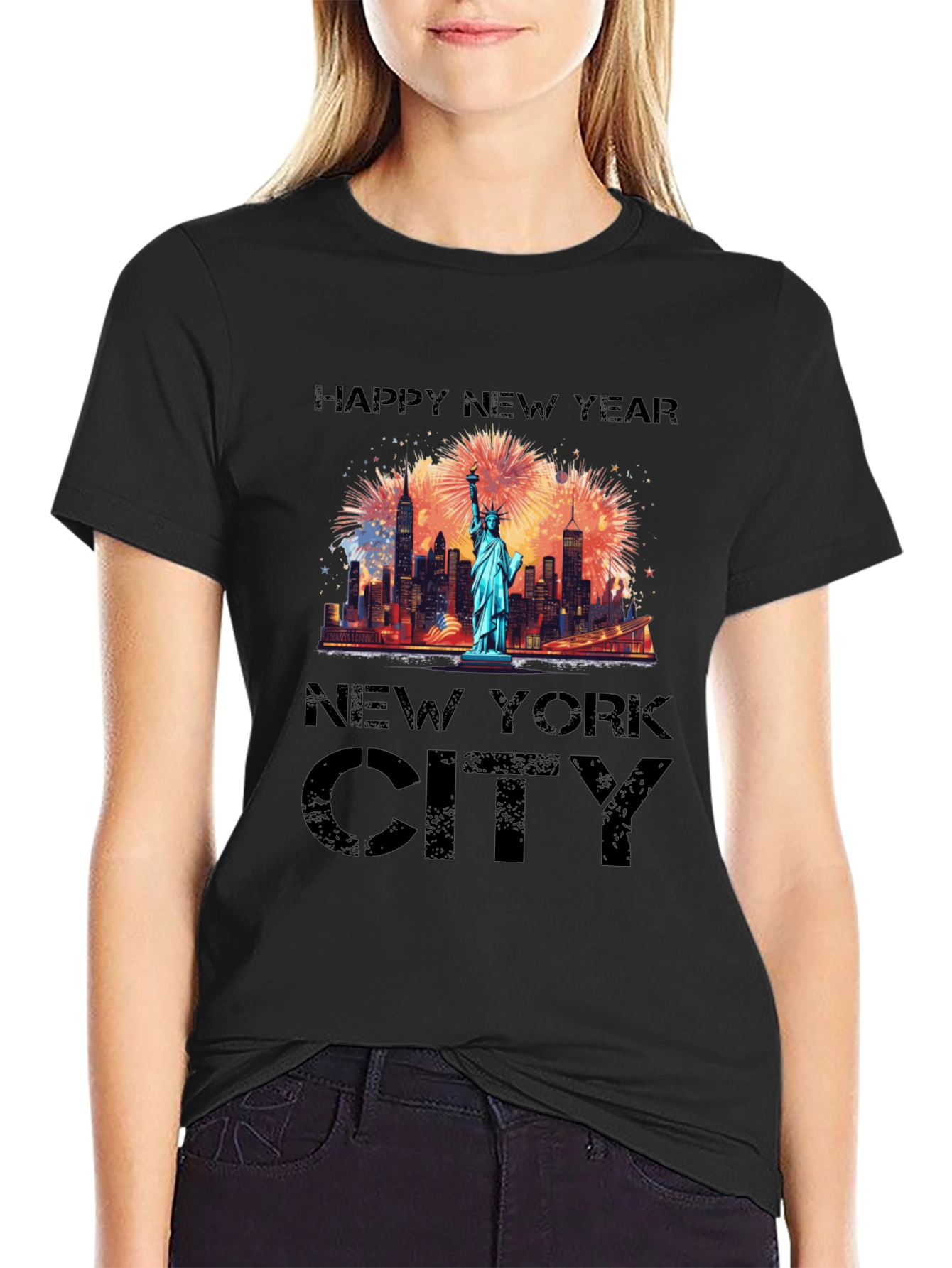 Camiseta Hombre Año Nuevo Ciudad de Nueva York