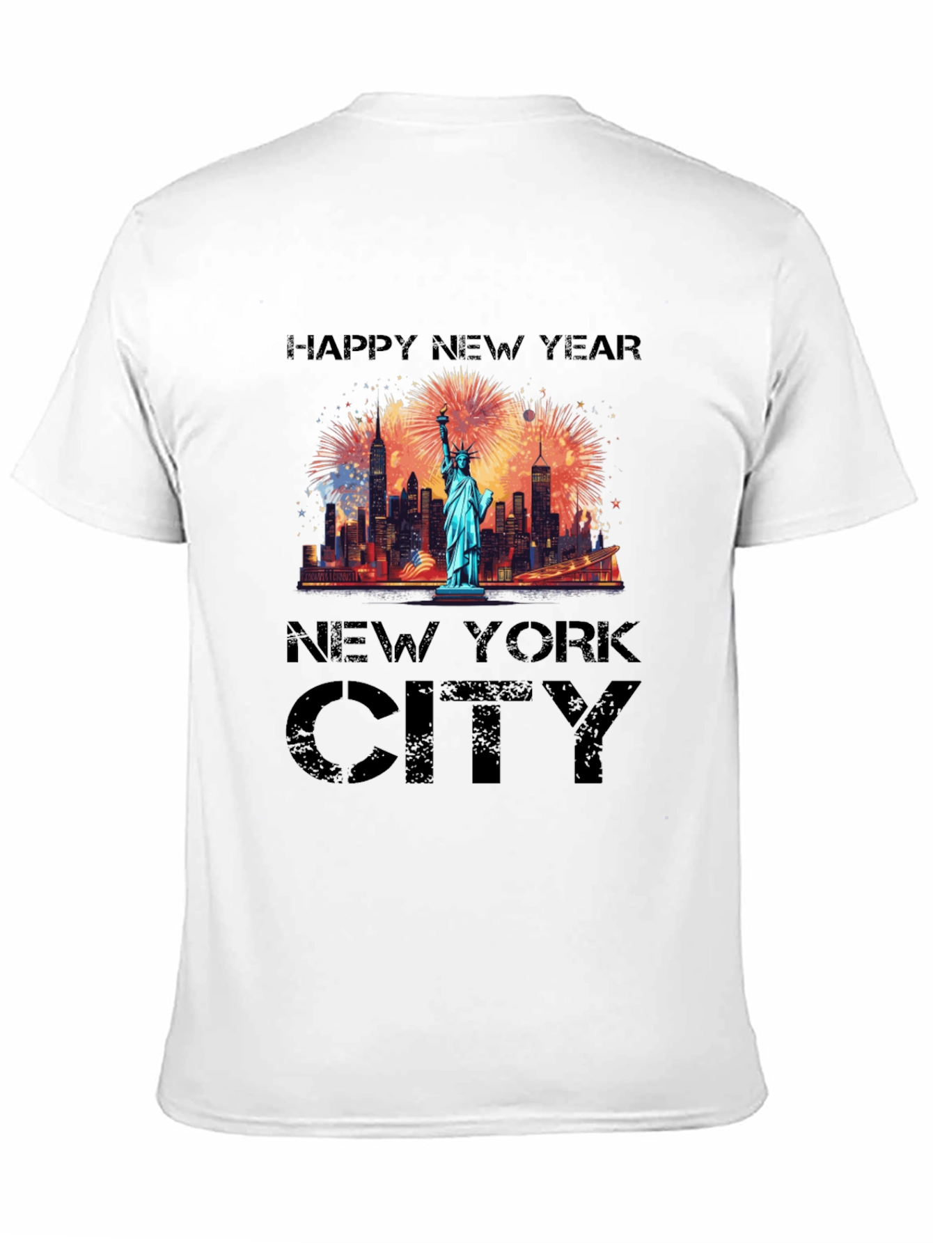 Camiseta Hombre Año Nuevo Ciudad de Nueva York