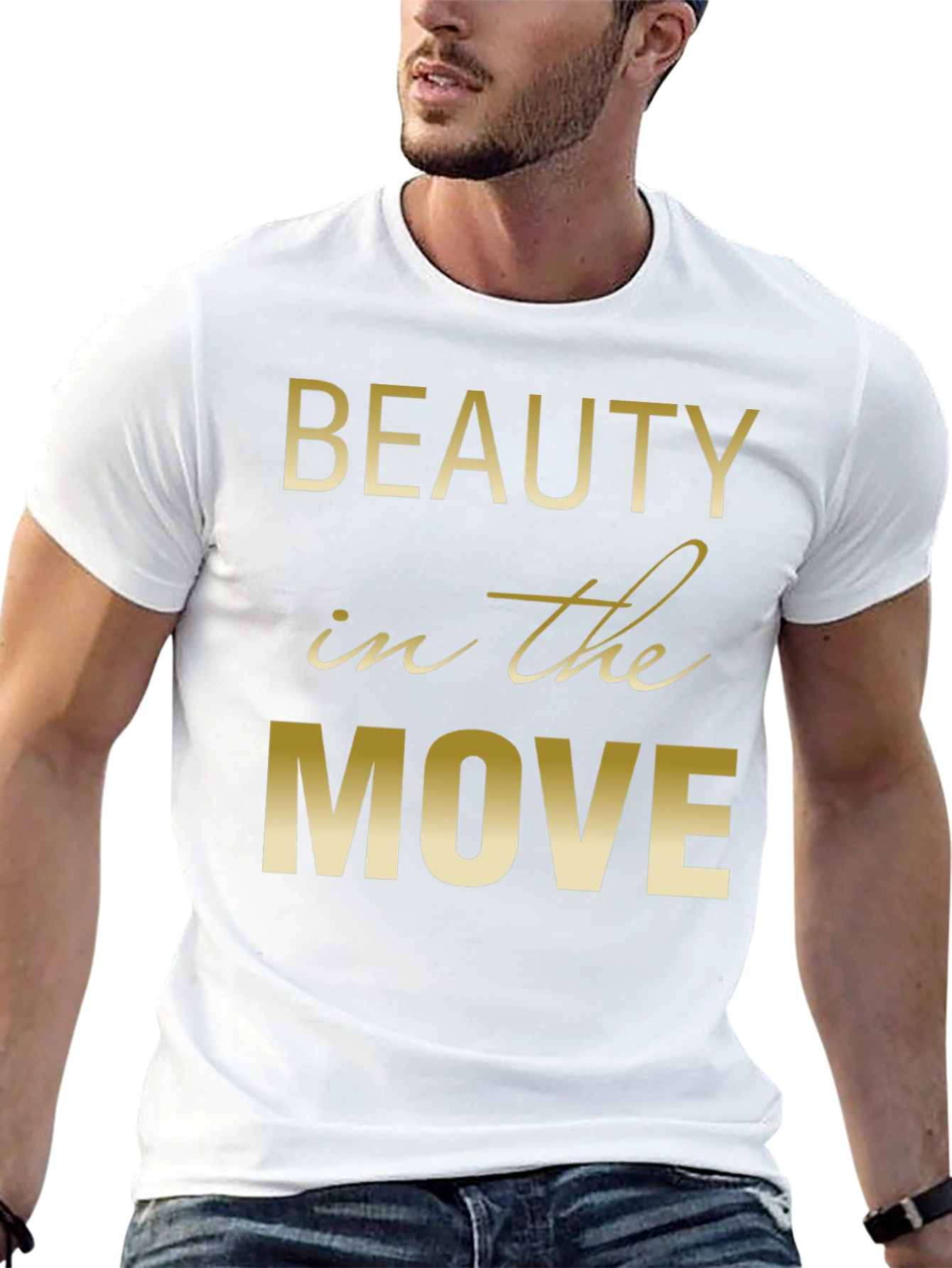 Camiseta Negra con Diseño Beauty in the Move