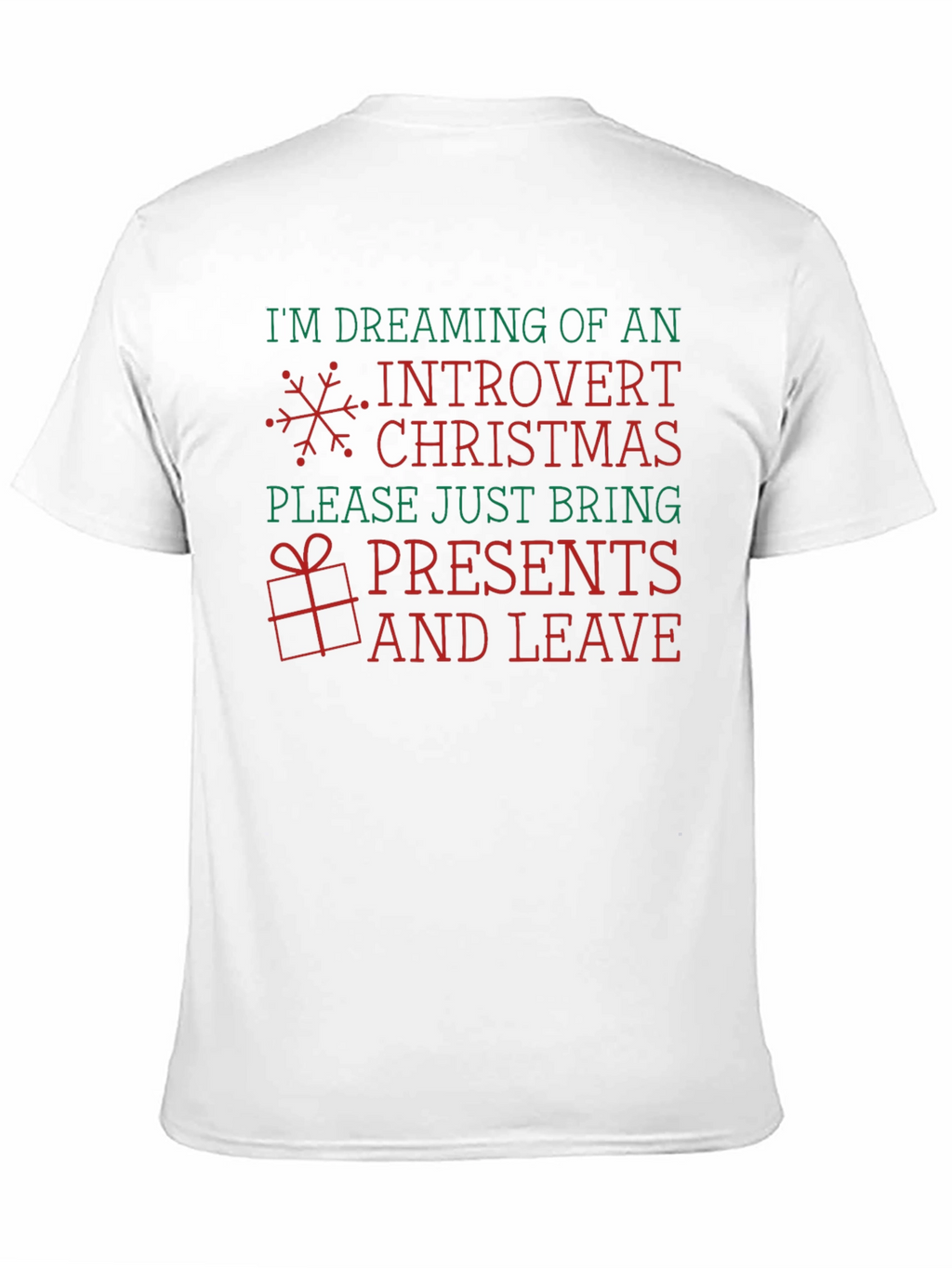 Camiseta Introvertida Navideña - Regalos y Adiós