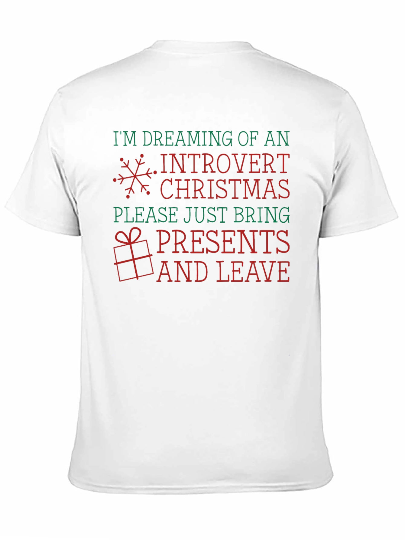 Camiseta Introvertida Navideña - Regalos y Adiós