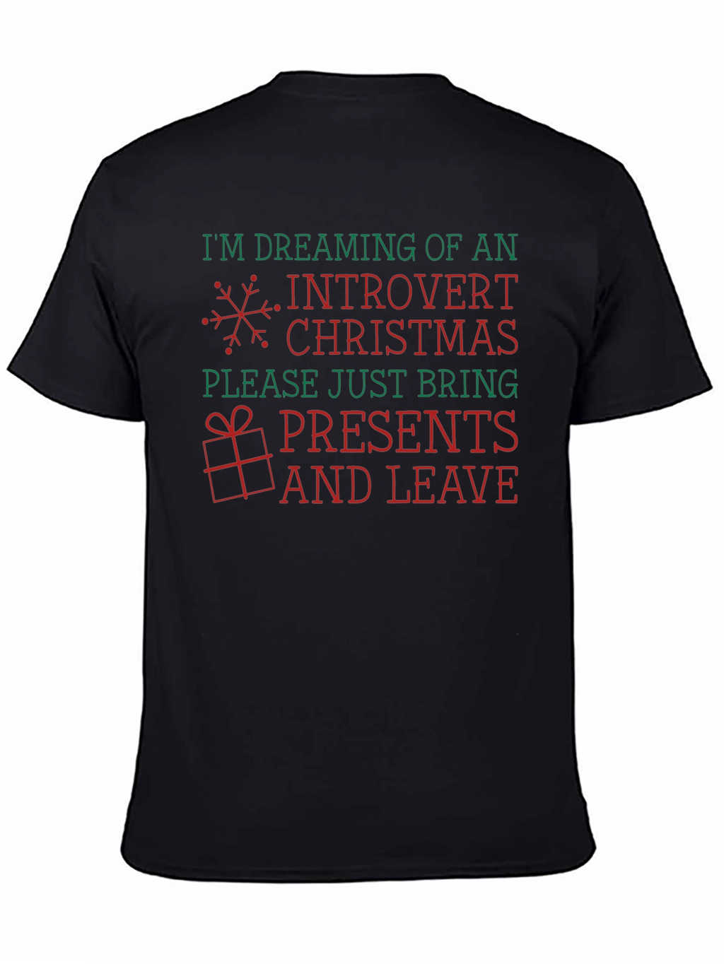 Camiseta Introvertida Navideña - Regalos y Adiós