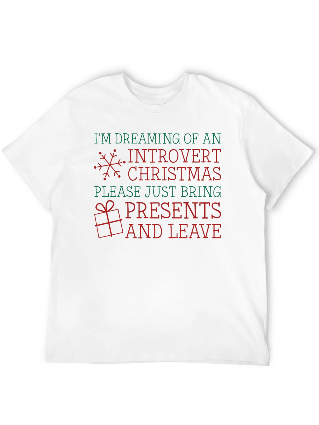 Camiseta Introvertida Navideña - Regalos y Adiós