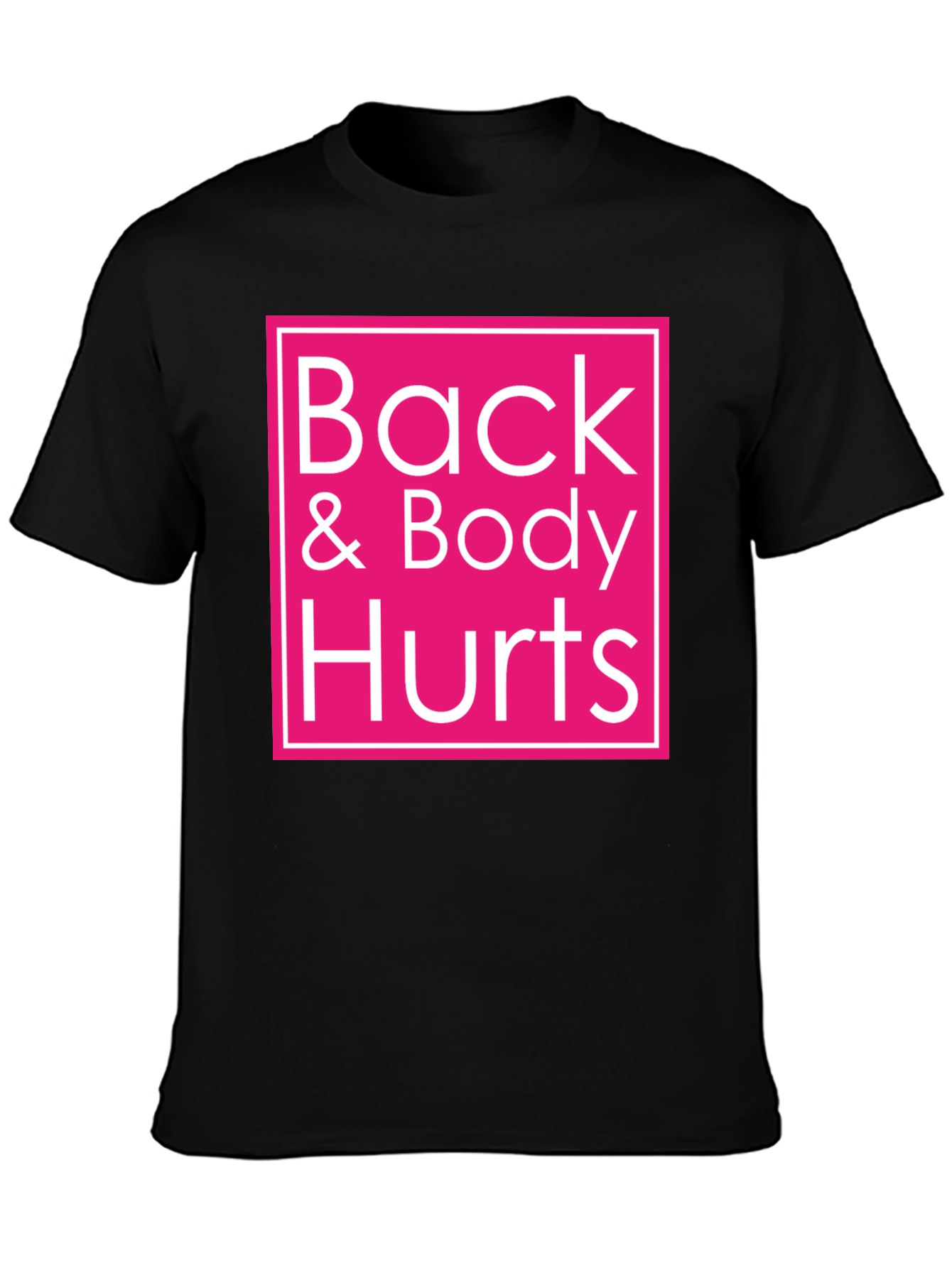 Camiseta Negra Back & Body Hurts - Comodidad y Estilo