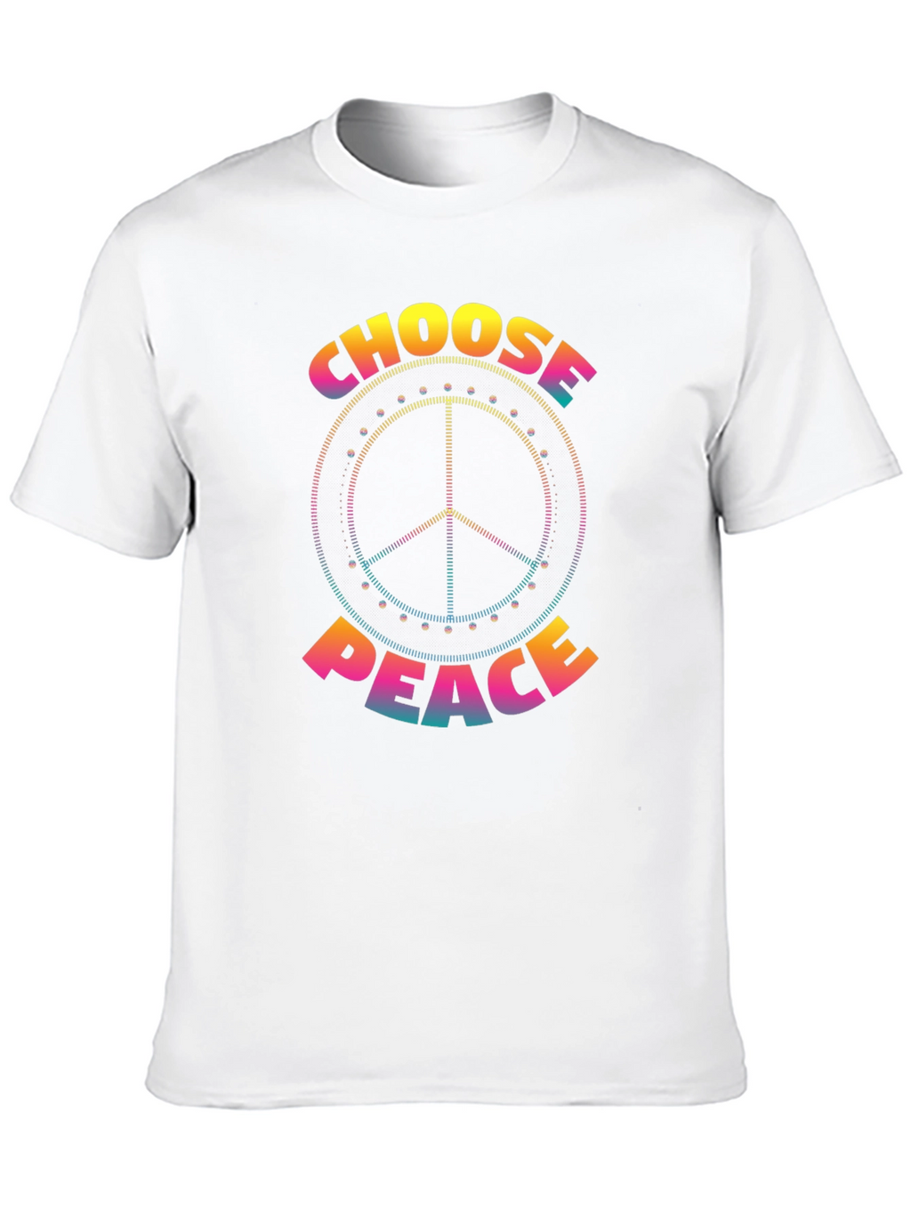 Camiseta Negra Choose Peace Hippie