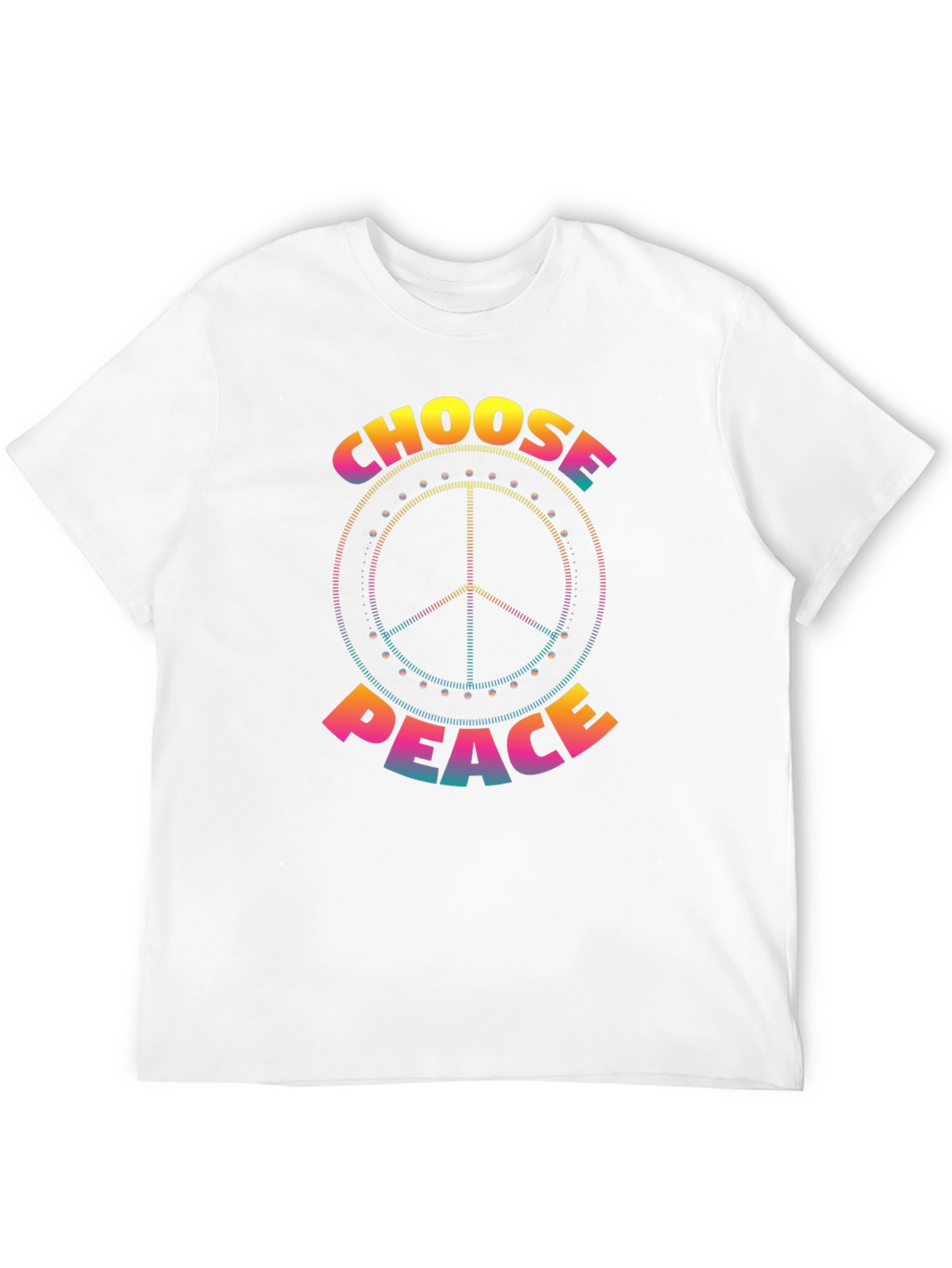 Camiseta Negra Choose Peace Hippie