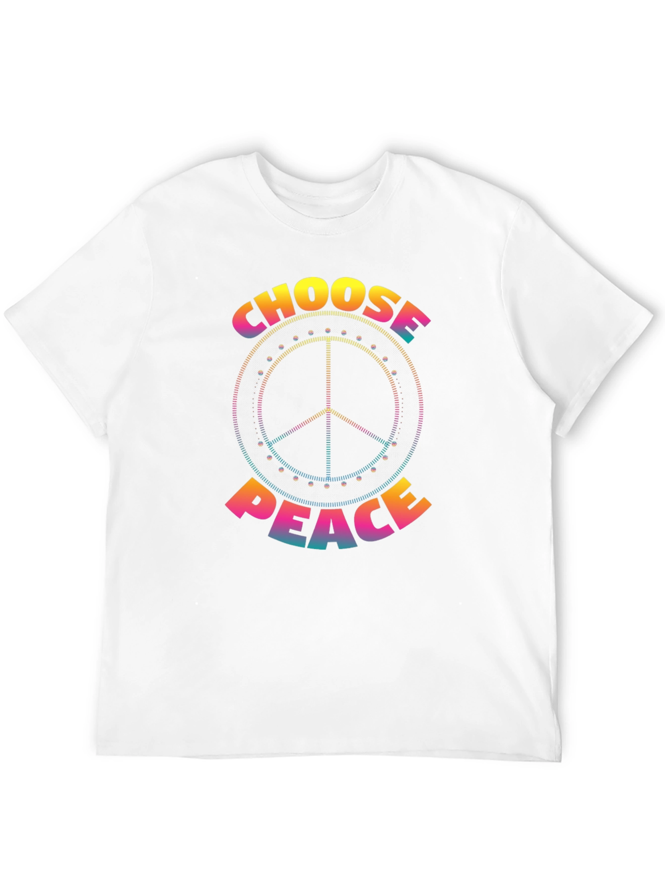 Camiseta Negra Choose Peace Hippie