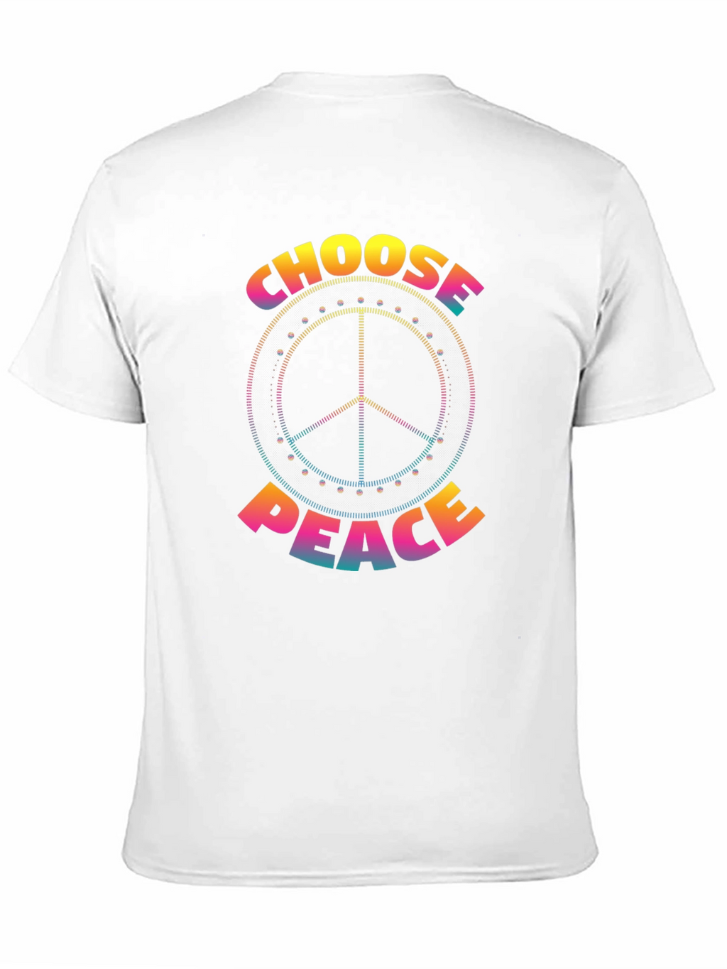 Camiseta Negra Choose Peace Hippie