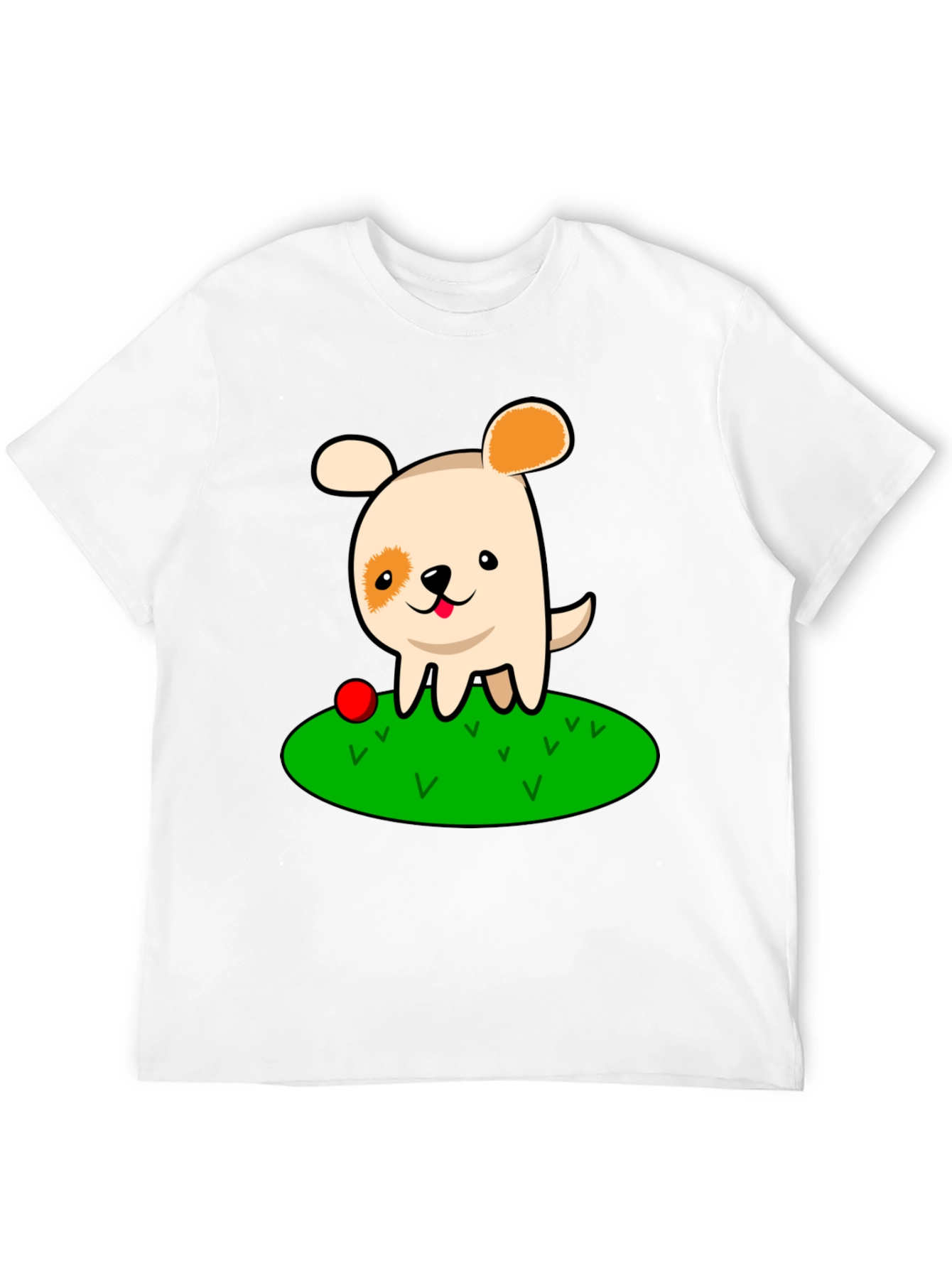 Camiseta Negra con Dibujo de Perrito Adorable