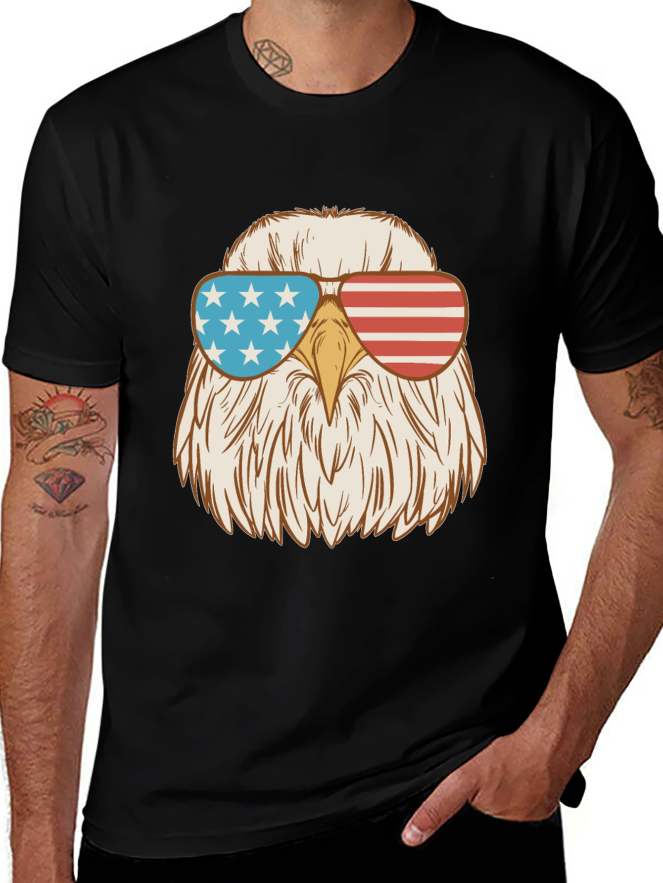 Camiseta Negra Águila USA