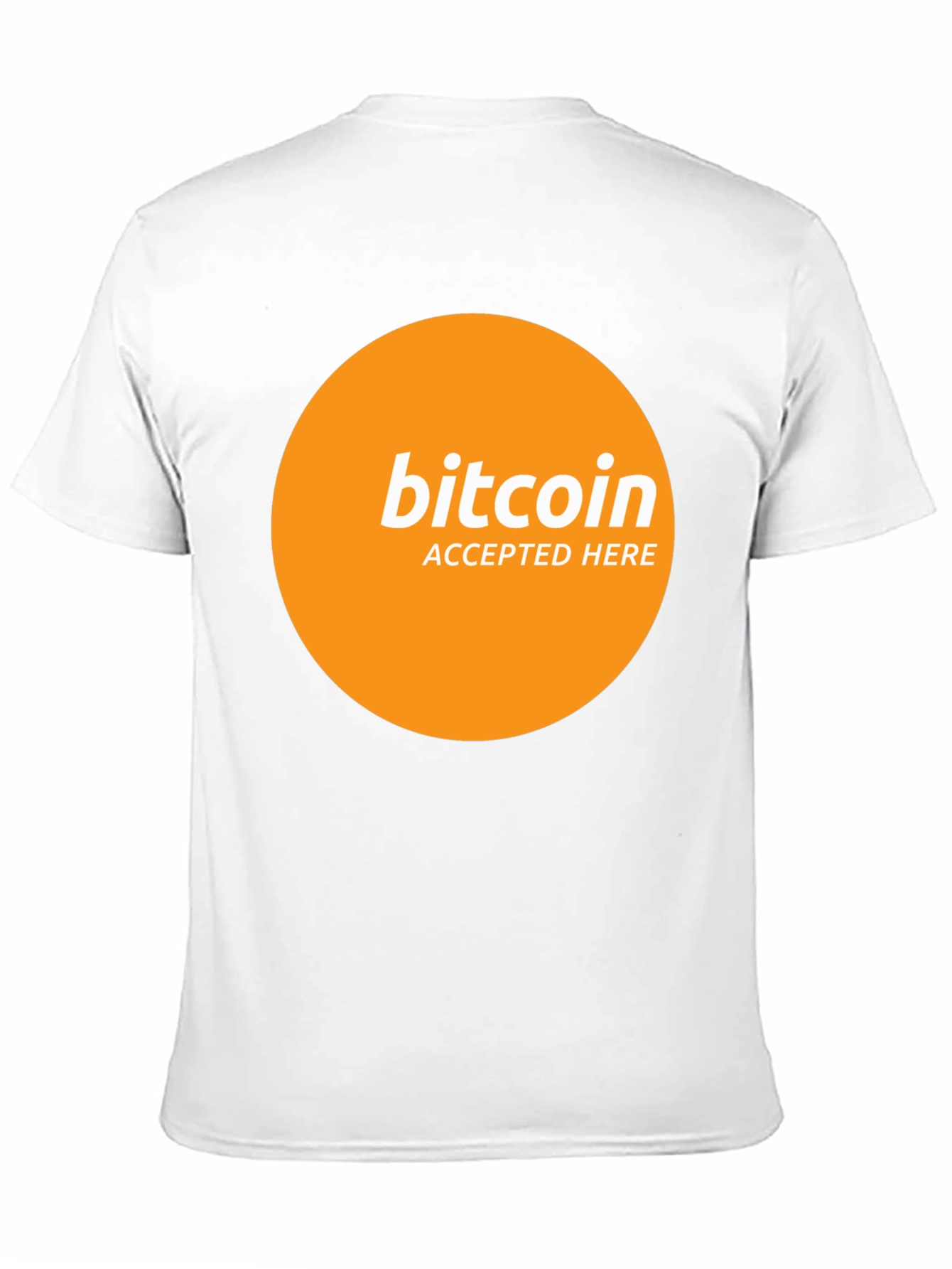 Camiseta Bitcoin Aceptado Aquí - Diseño Moderno
