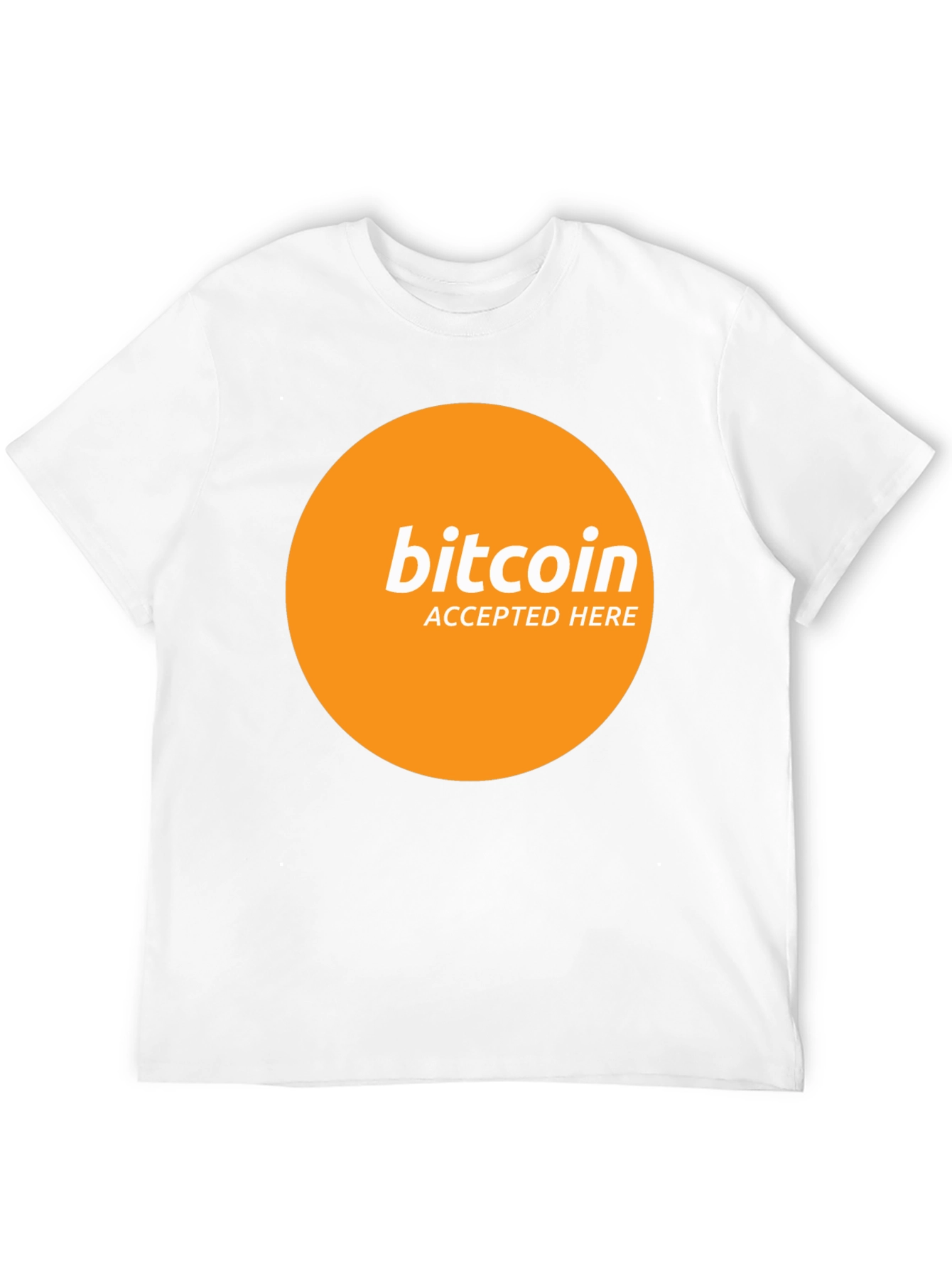 Camiseta Bitcoin Aceptado Aquí - Diseño Moderno