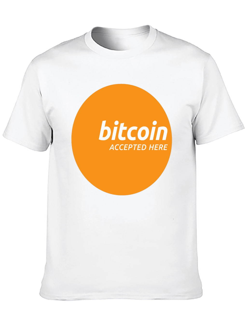 Camiseta Bitcoin Aceptado Aquí - Diseño Moderno