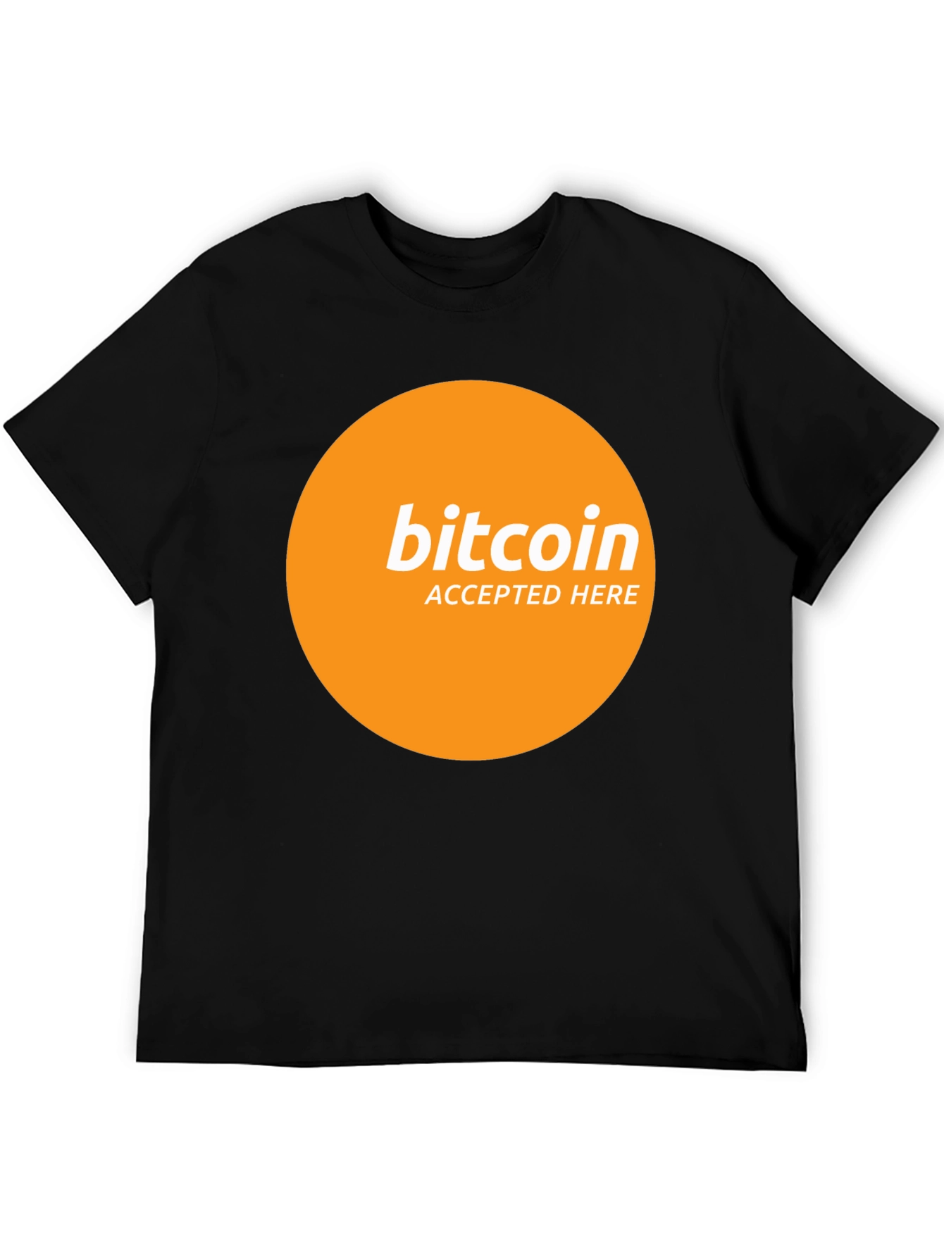 Camiseta Bitcoin Aceptado Aquí - Diseño Moderno