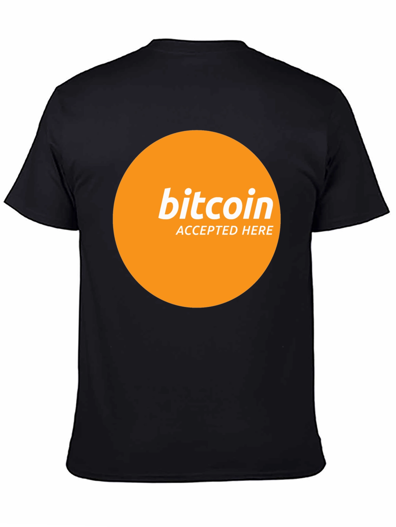 Camiseta Bitcoin Aceptado Aquí - Diseño Moderno