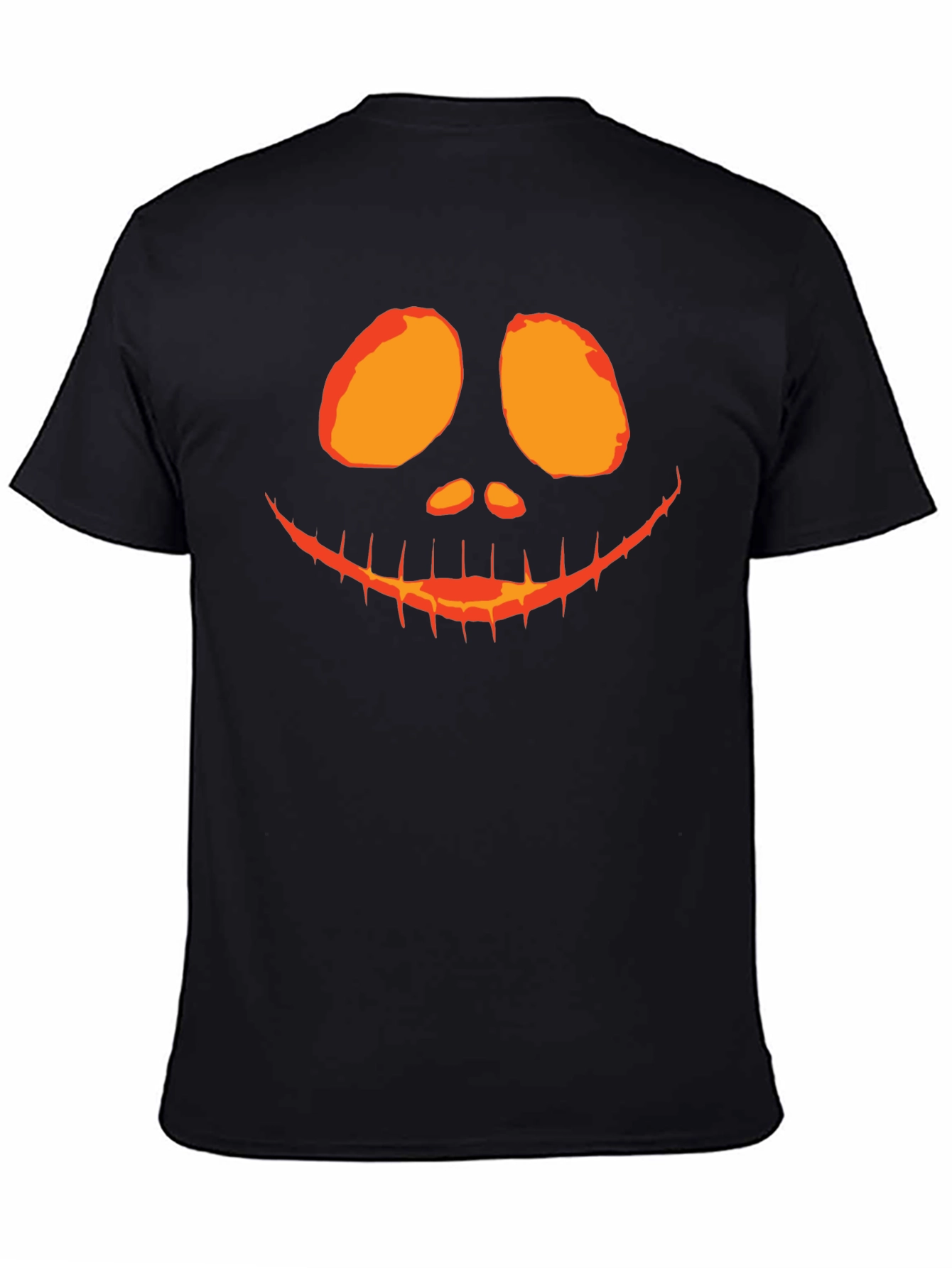 Camiseta Negra con Diseño de Calabaza Halloween