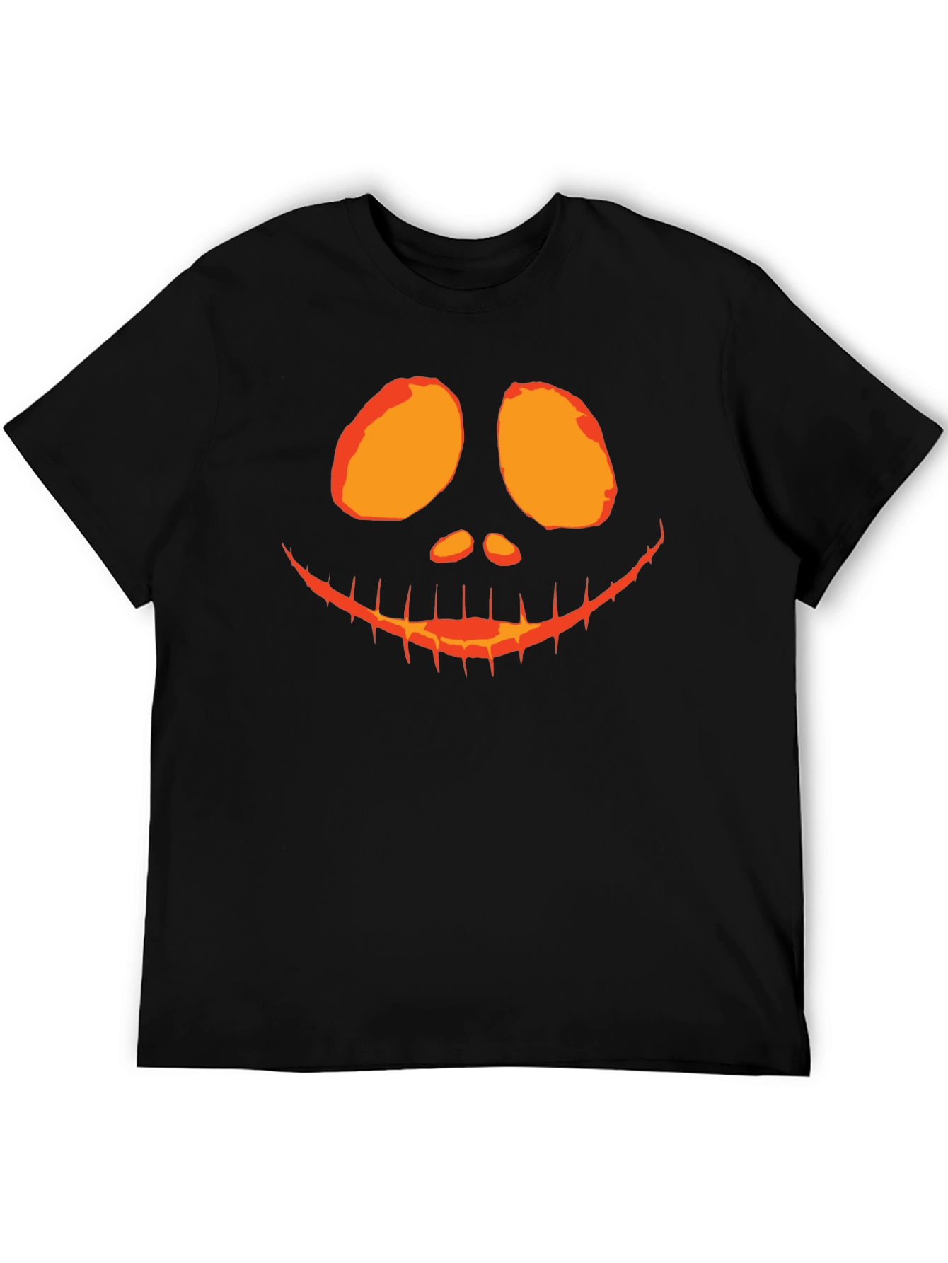Camiseta Negra con Diseño de Calabaza Halloween