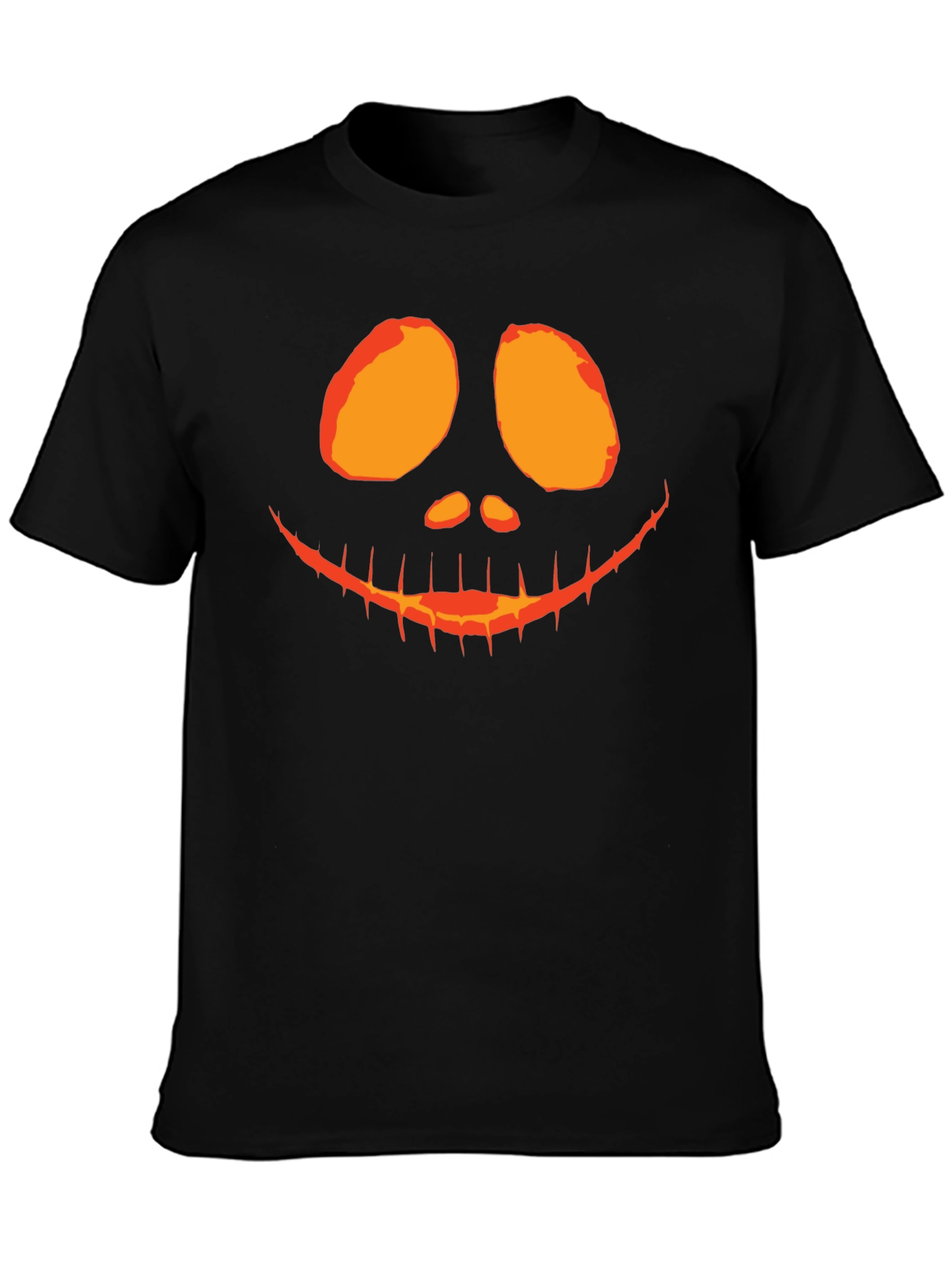 Camiseta Negra con Diseño de Calabaza Halloween