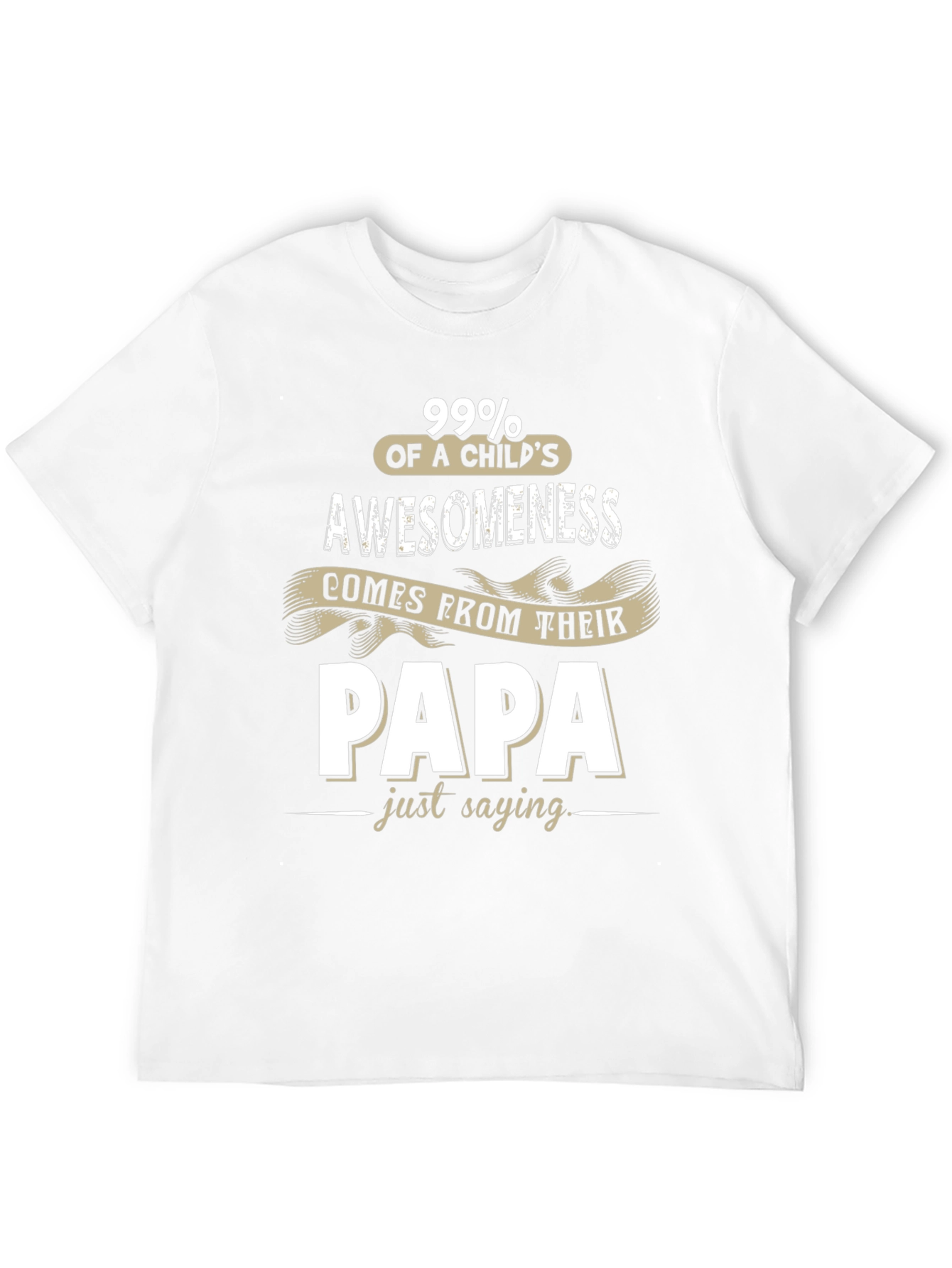 Camiseta Negra Awesomeness de un Niño Viene de Papá