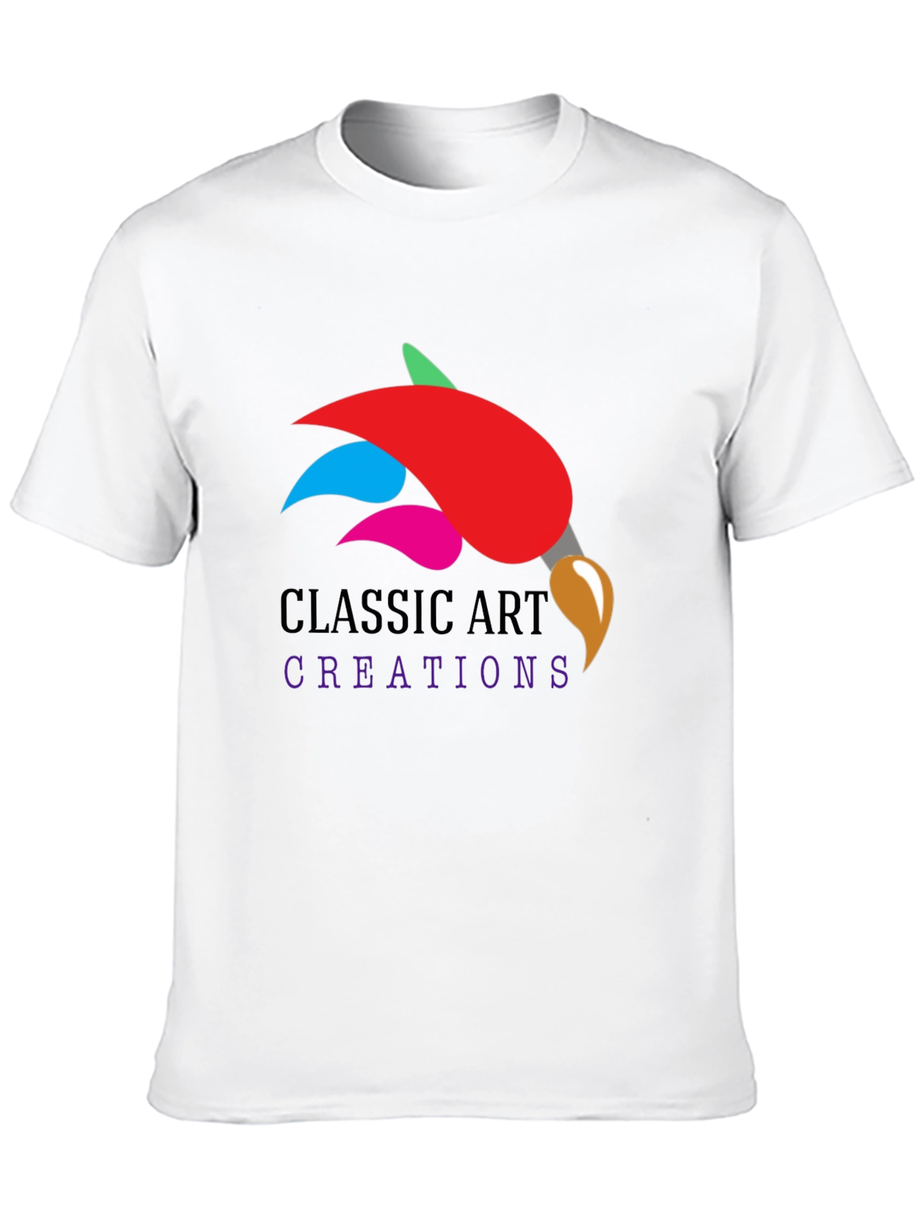 Camiseta Negra Clásica Arte Creaciones