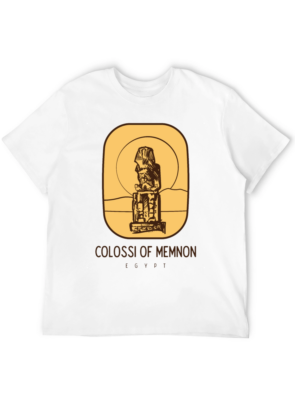 Camiseta Negra Colosos de Memnón Egipto