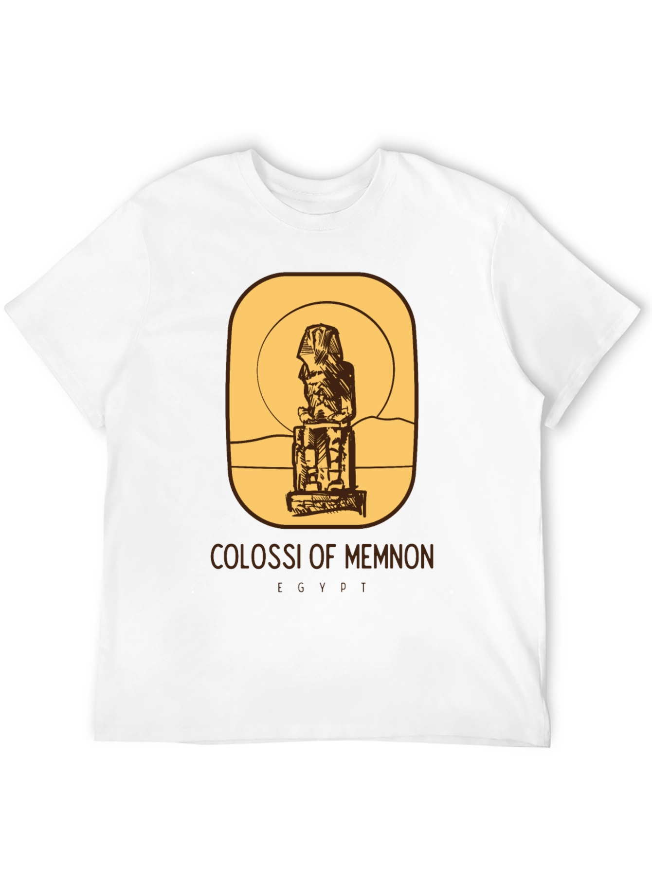 Camiseta Negra Colosos de Memnón Egipto